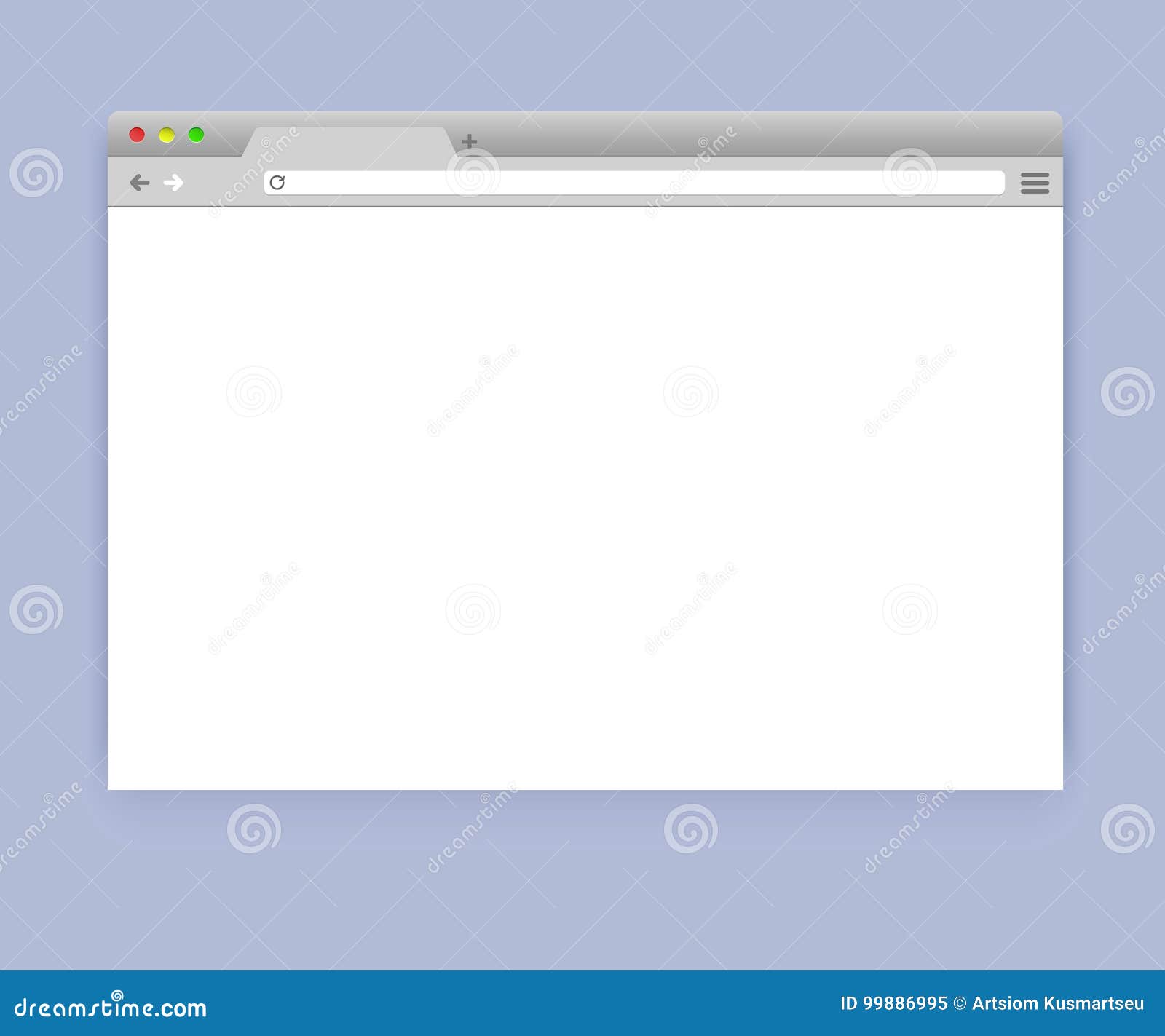 simple blank browser window mockup stock vector illustration of browser window