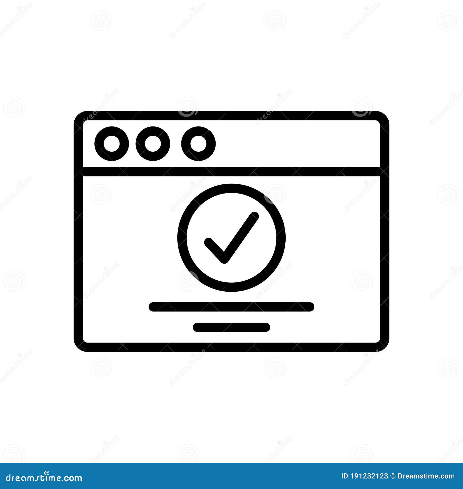 Browser Web Site Check Mark Approve Icon Simple Line Outline Vector Elements Of Internet Explorer Icons For Ui And Ux Stock Illustration Illustration Of Vector Interface 191232123