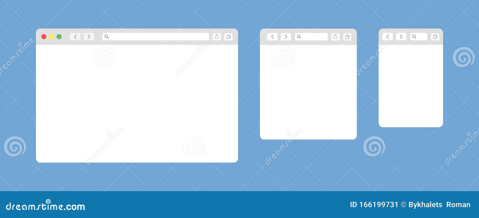 Download Browser Window Isolated Vector Web Elements Design Template With Browser Window For Mobile Device Design Blank Template Website Stock Illustration Illustration Of Desktop Phone 166199731