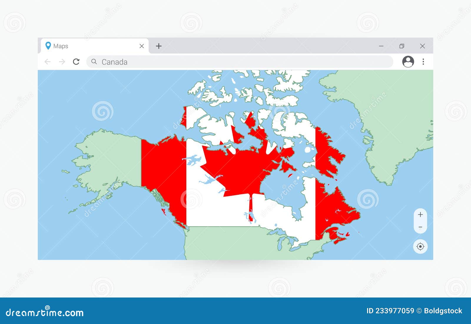 On X Maps Canada Browser Window With Map Of Canada, Searching Canada In Internet Stock  Vector - Illustration Of Modern, Browser: 233977059