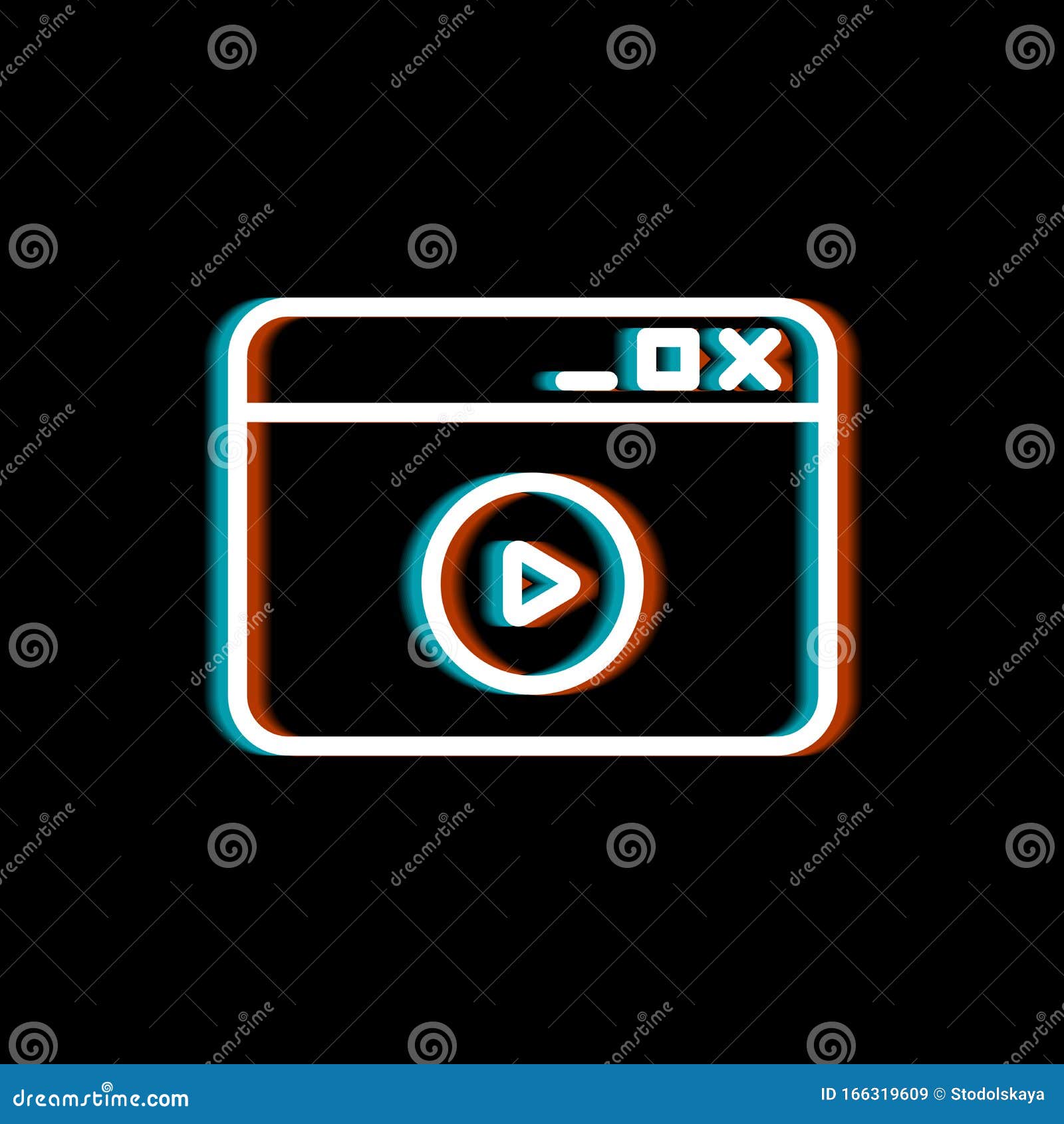 Download Browser Window With Play Button, Video Content Icon, Video ...