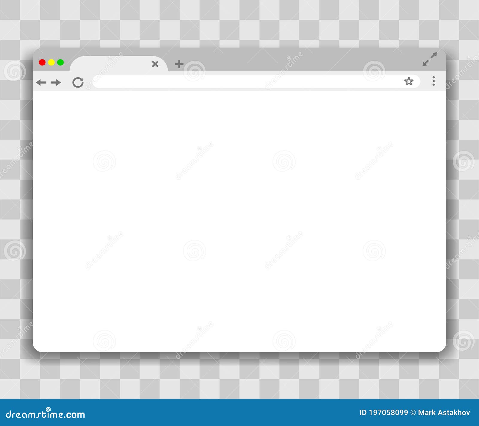 Download Browser Window Template On Transparent Background. Vector ...