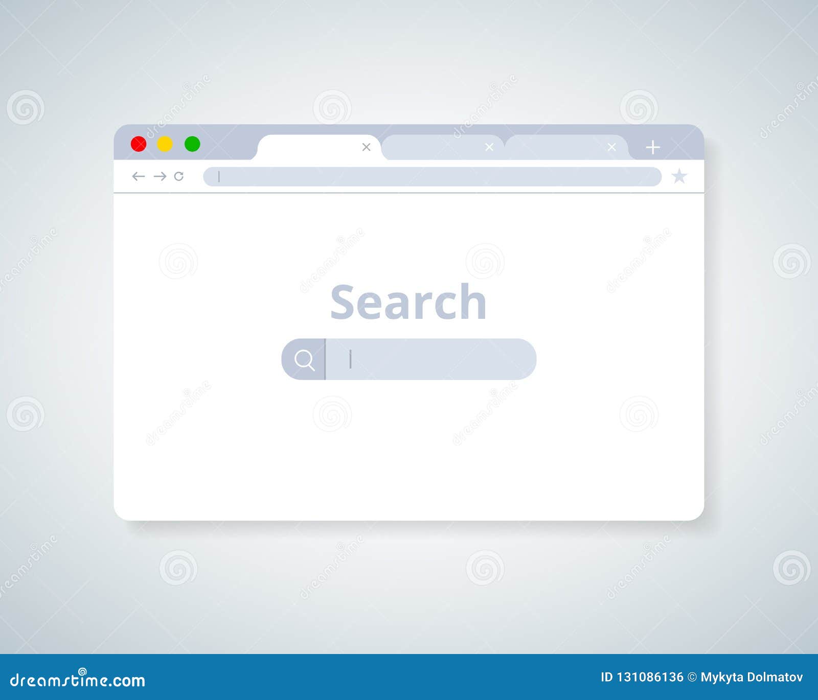 Download Browser Window Web Browser In Flat Style Window Concept Internet Browser Mockup Screen Design Vector Illustration Stock Vector Illustration Of Modern Grey 131086136