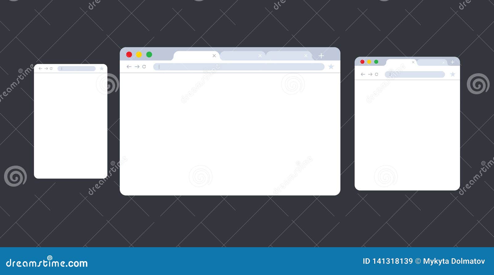 Download Browser Window Web Browser In Flat Style Window Concept Internet Browser Mockup Screen Design Vector Illustration Stock Illustration Illustration Of Browsing Page 141318139