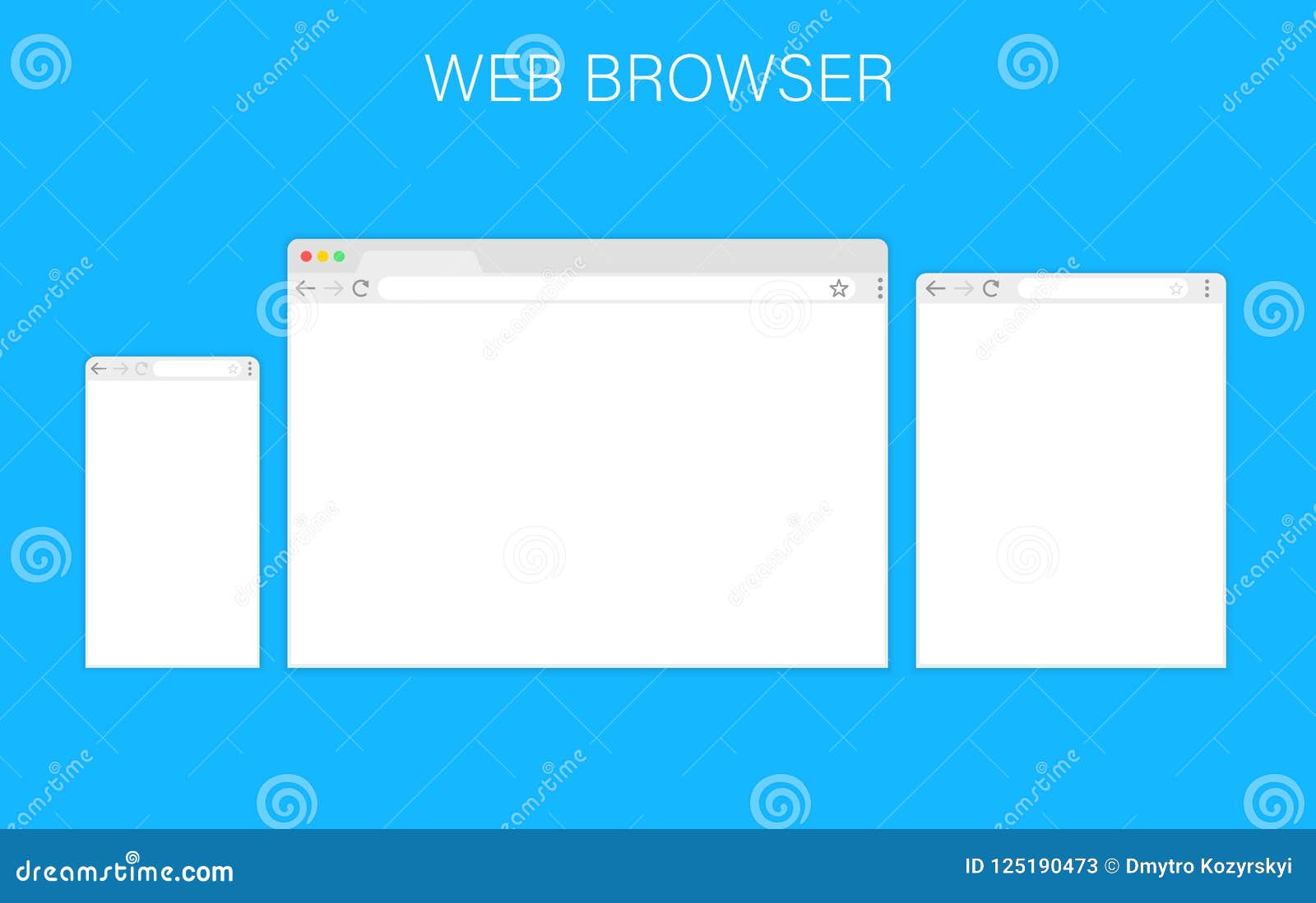 Browser Window Web Browser In Flat Style Window Concept Internet Browser Mockup Screen Design Vector Illustration Stock Vector Illustration Of Page Mockup