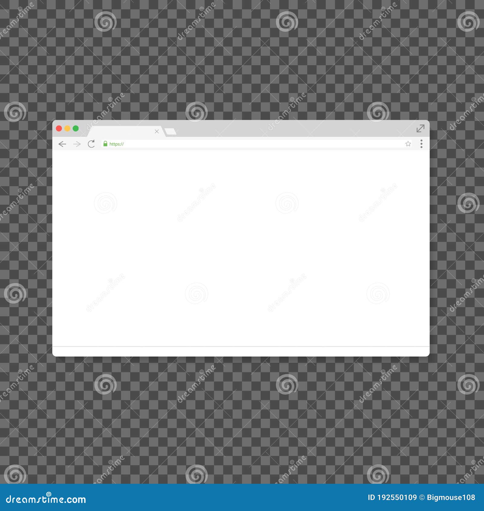 Download Browser Window White Empty Template Mockup. Vector Stock ...