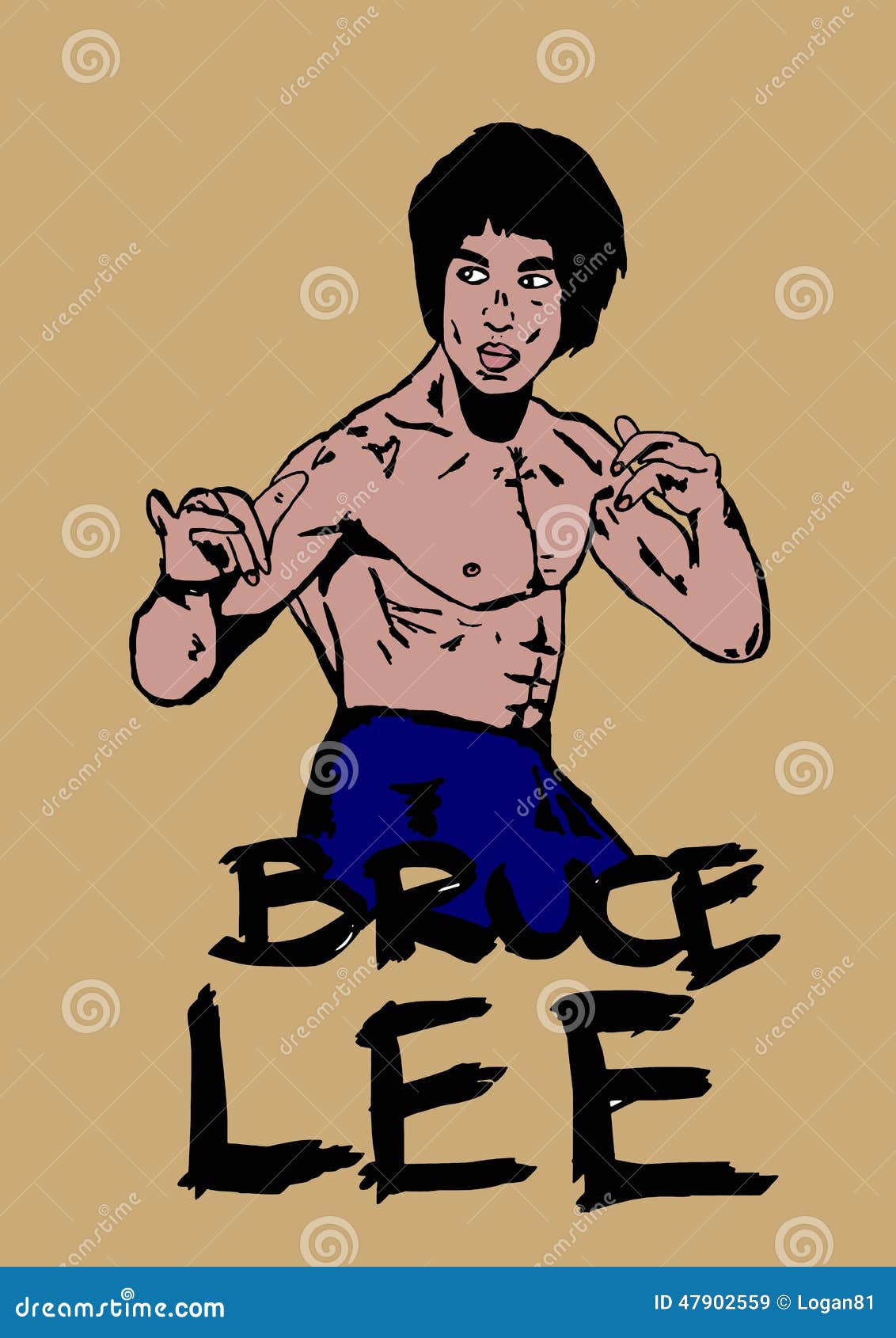 Bruce Lee editorial stock image. Illustration of legend - 47902559