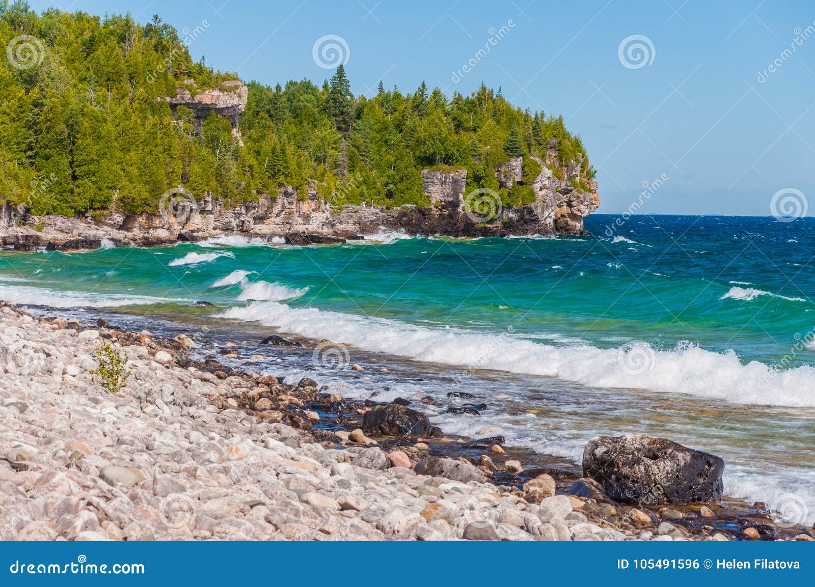 lake huron in bruce peninsula national park, ontario, canada