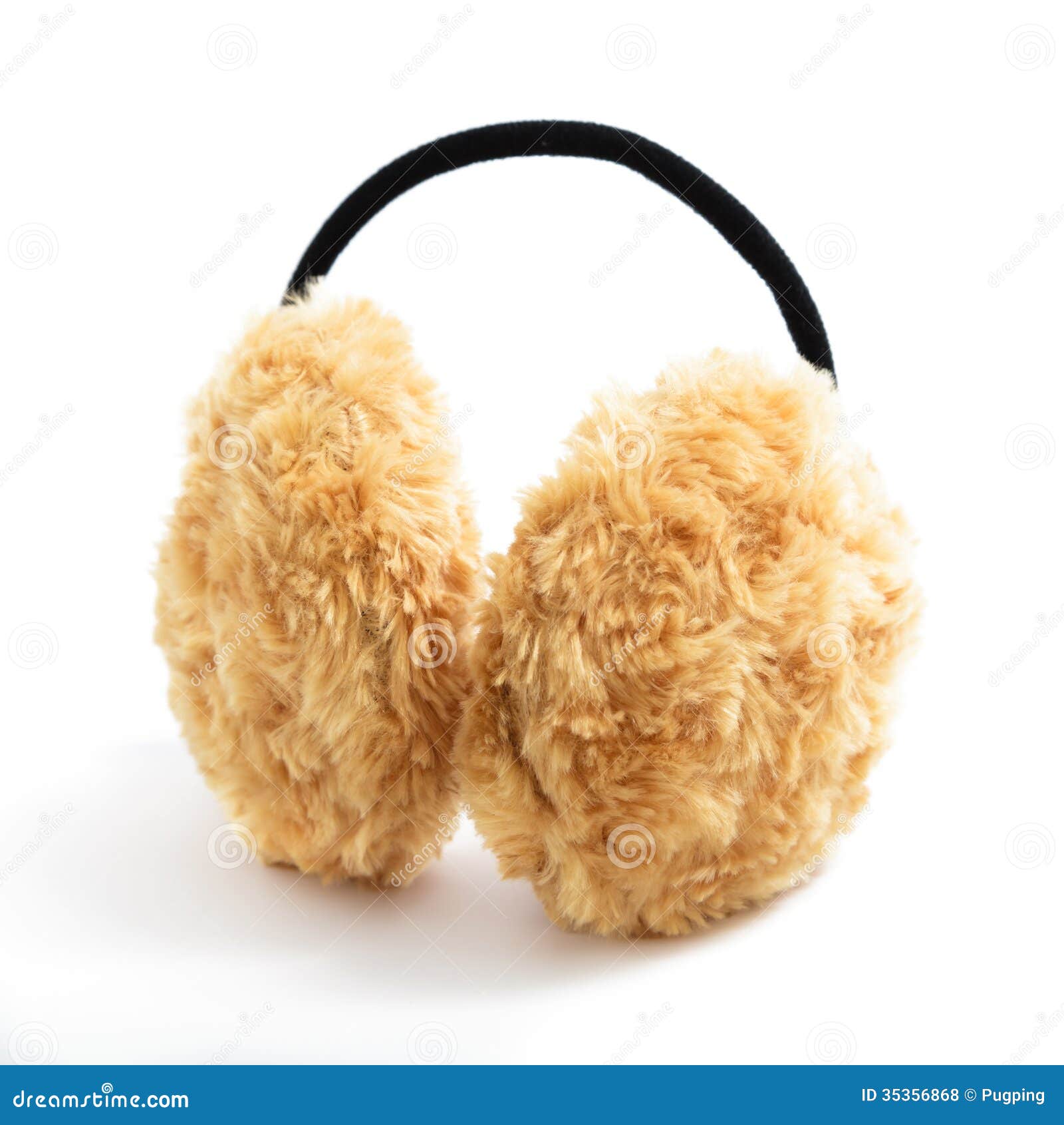 Bruin Fuzzy Earmuffs stock foto. Image of warm, oorbeschermer 35356868