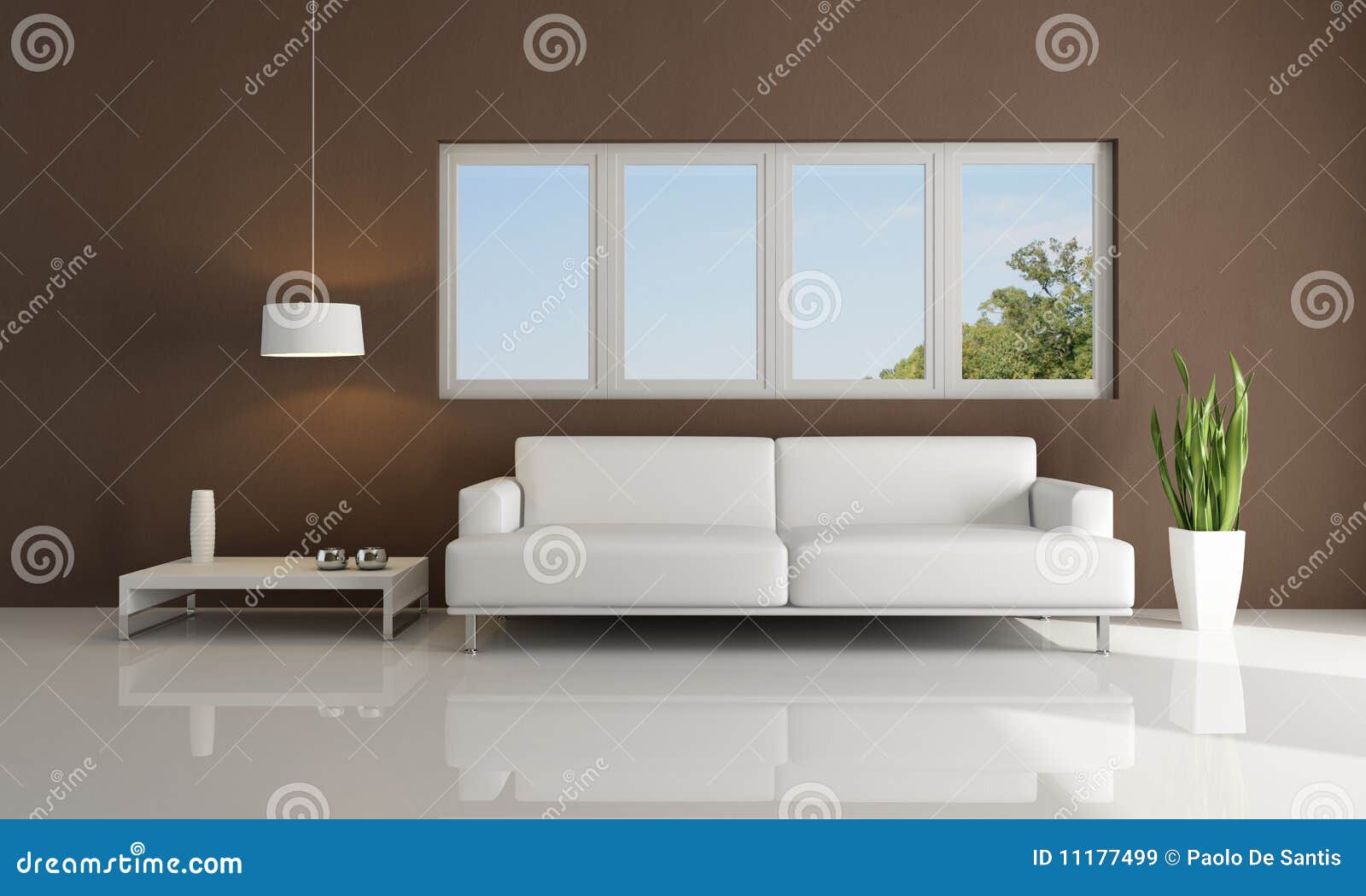 Bruine en witte moderne woonkamer royalty vrije stock afbeeldingen ...