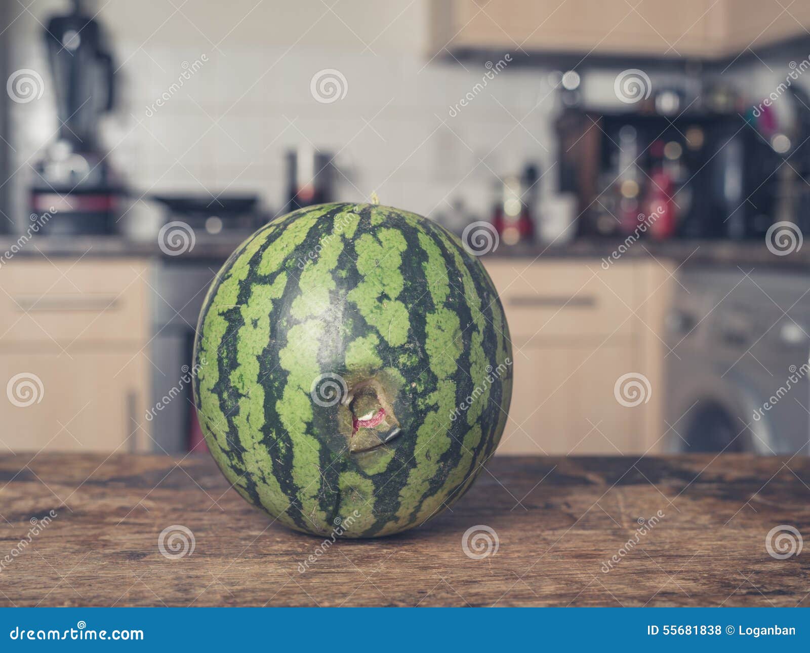 Bruised Watermelon in Kitchen Stock Photo Image of domestic, healthy 55681838