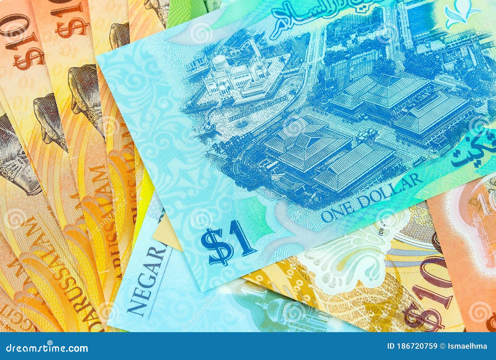 Brunei Dollar Banknotes in Various Denominations Stock Image Image of