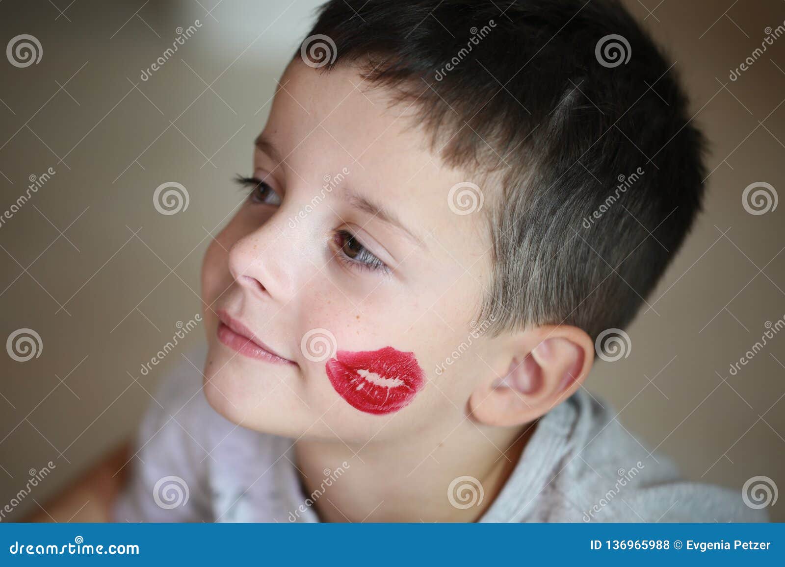 Boys with red lips