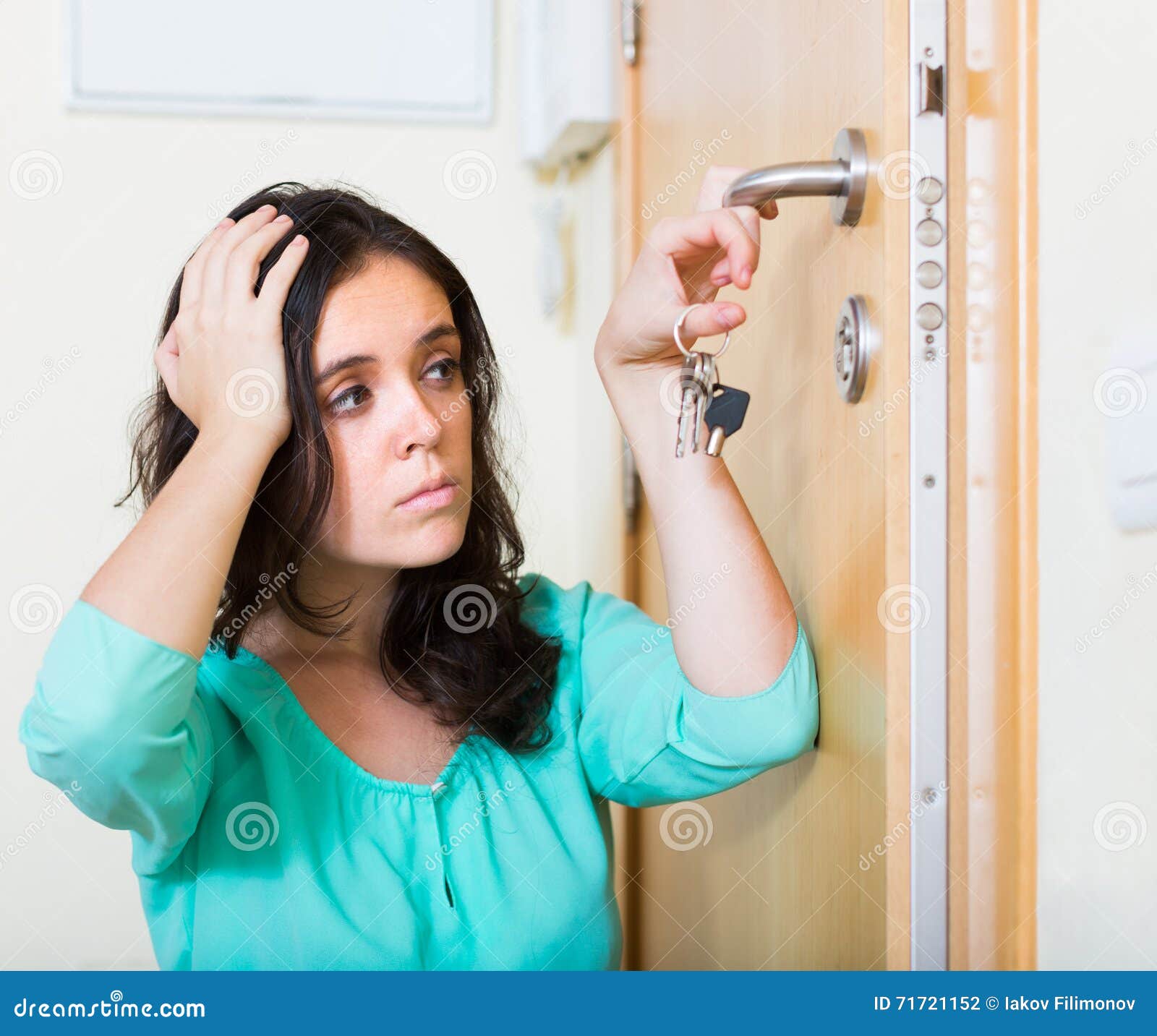 Broken Lock, Bolt On The Door With Rust On The Old Door RoyaltyFree