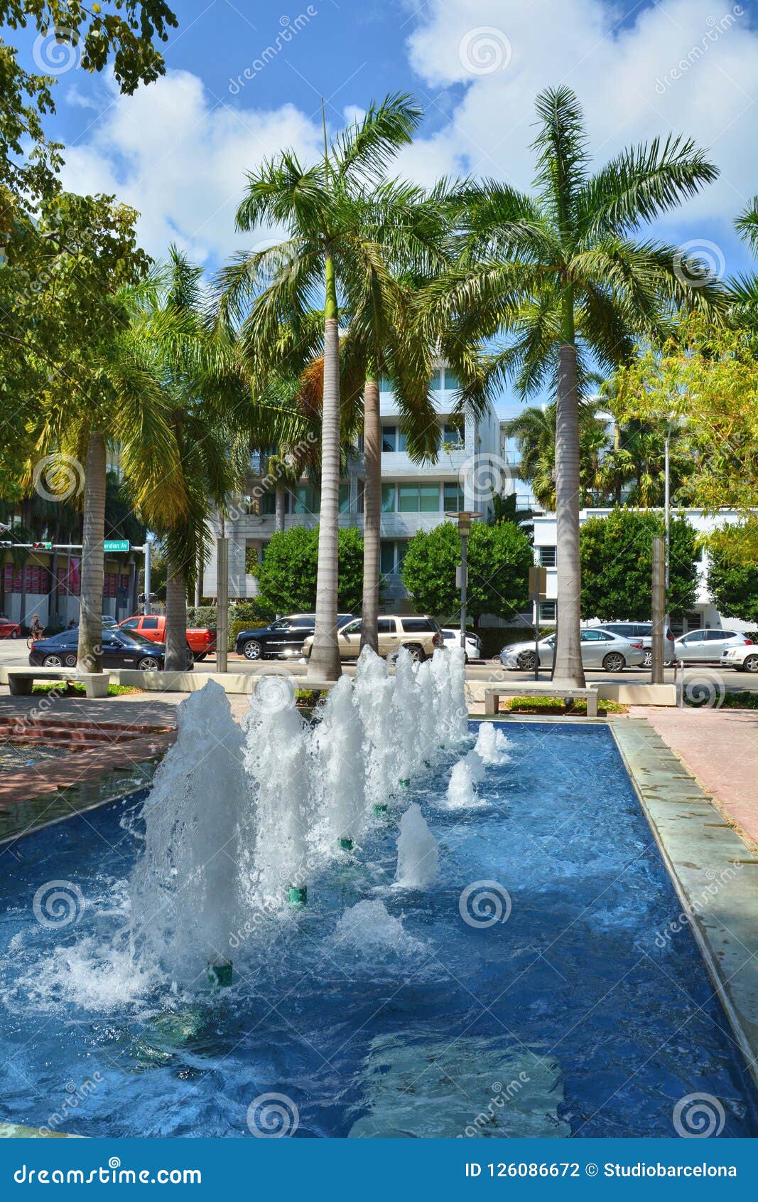 Brunnen Im Miami Beach Redaktionelles Stockfotografie Bild Von Miami 126086672