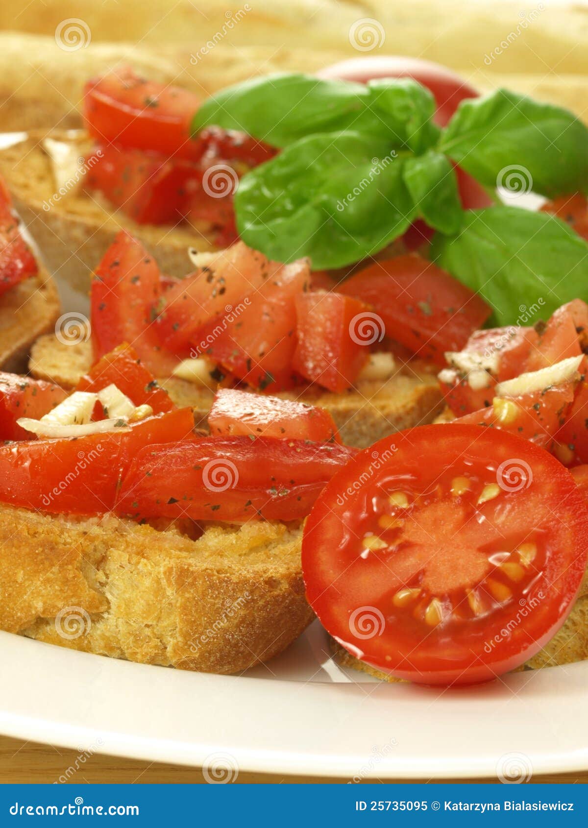 Bruschetta and Cherry Tomatoes Stock Image Image of antipasti