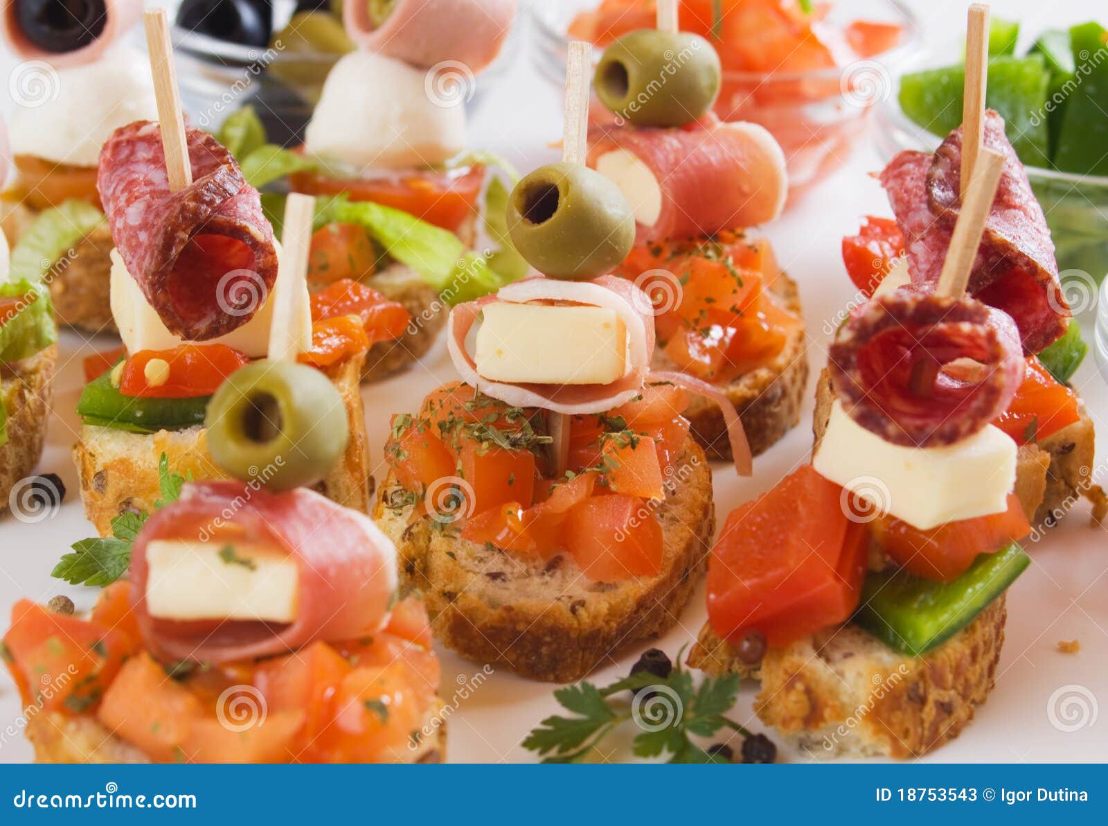 Bruschetta with prosciutto stock image. Image of mediterranean 18753543