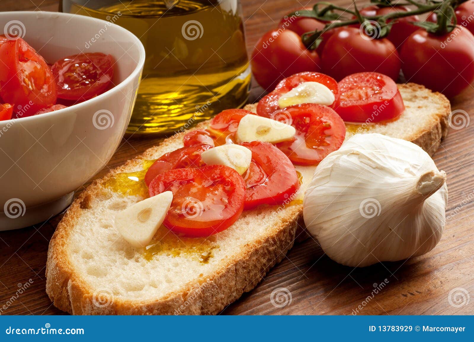 Bruschetta Typical Italian Snack Stock Image Image of cook, delicious