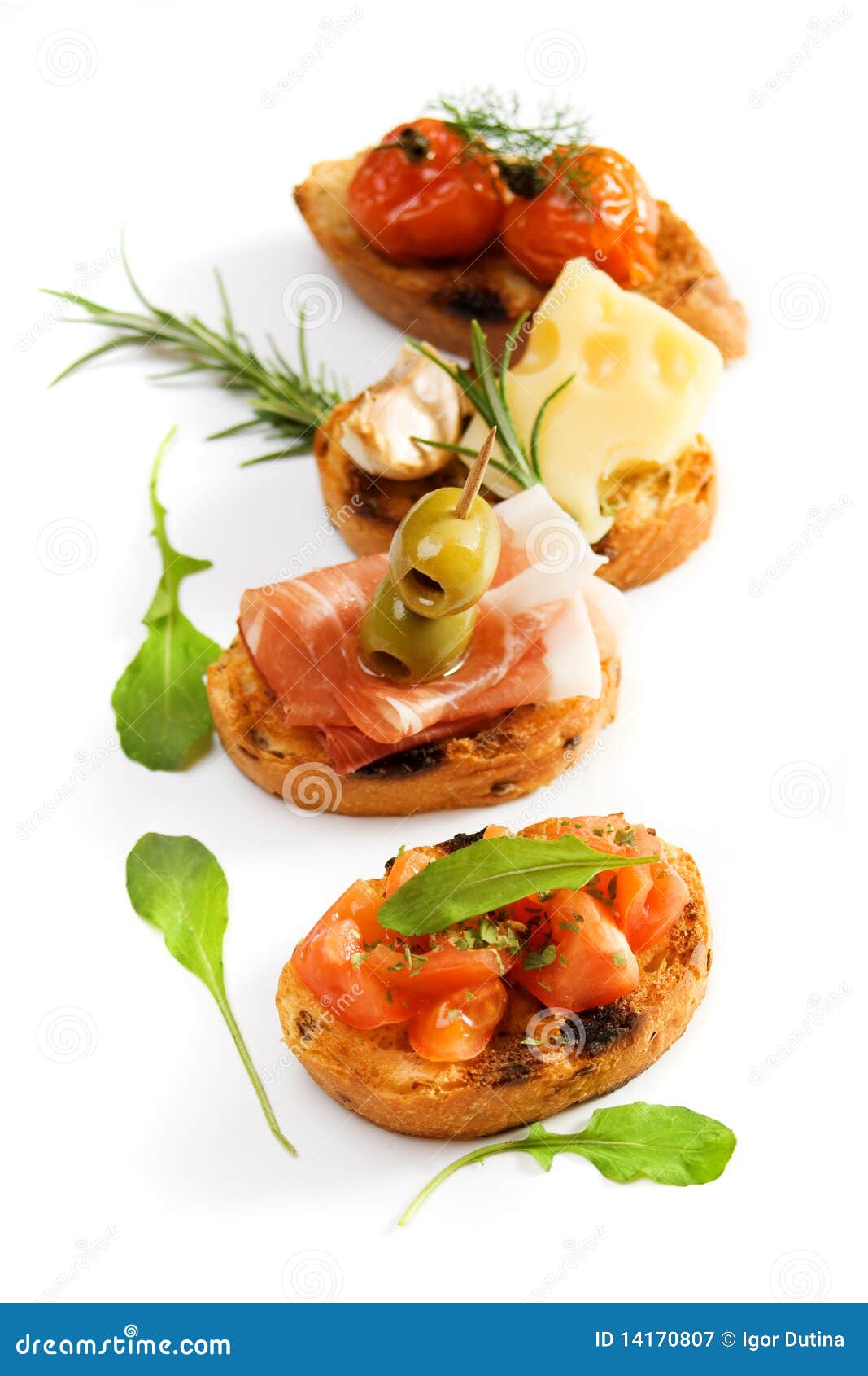 Bruschette, Traditional Italian Appetizer Stock Image Image of meal