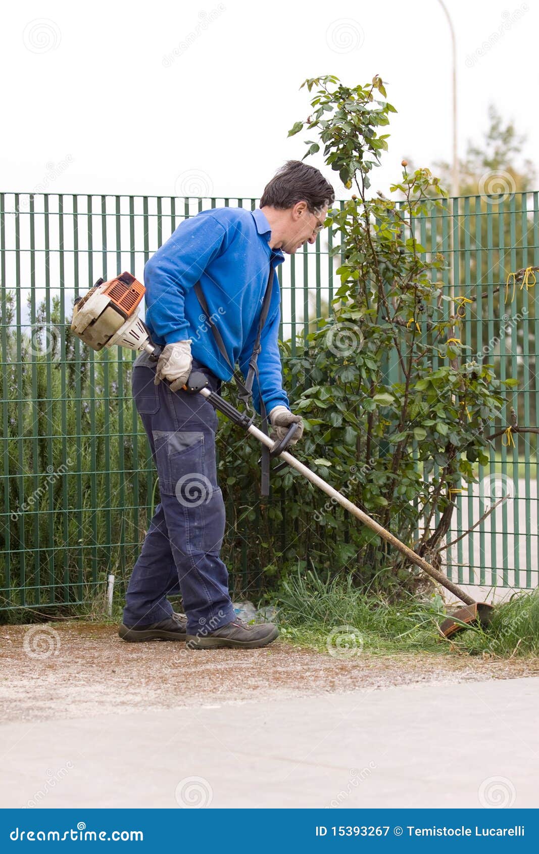 Brush cutting stock image. Image of brush, lawnmowing 15393267
