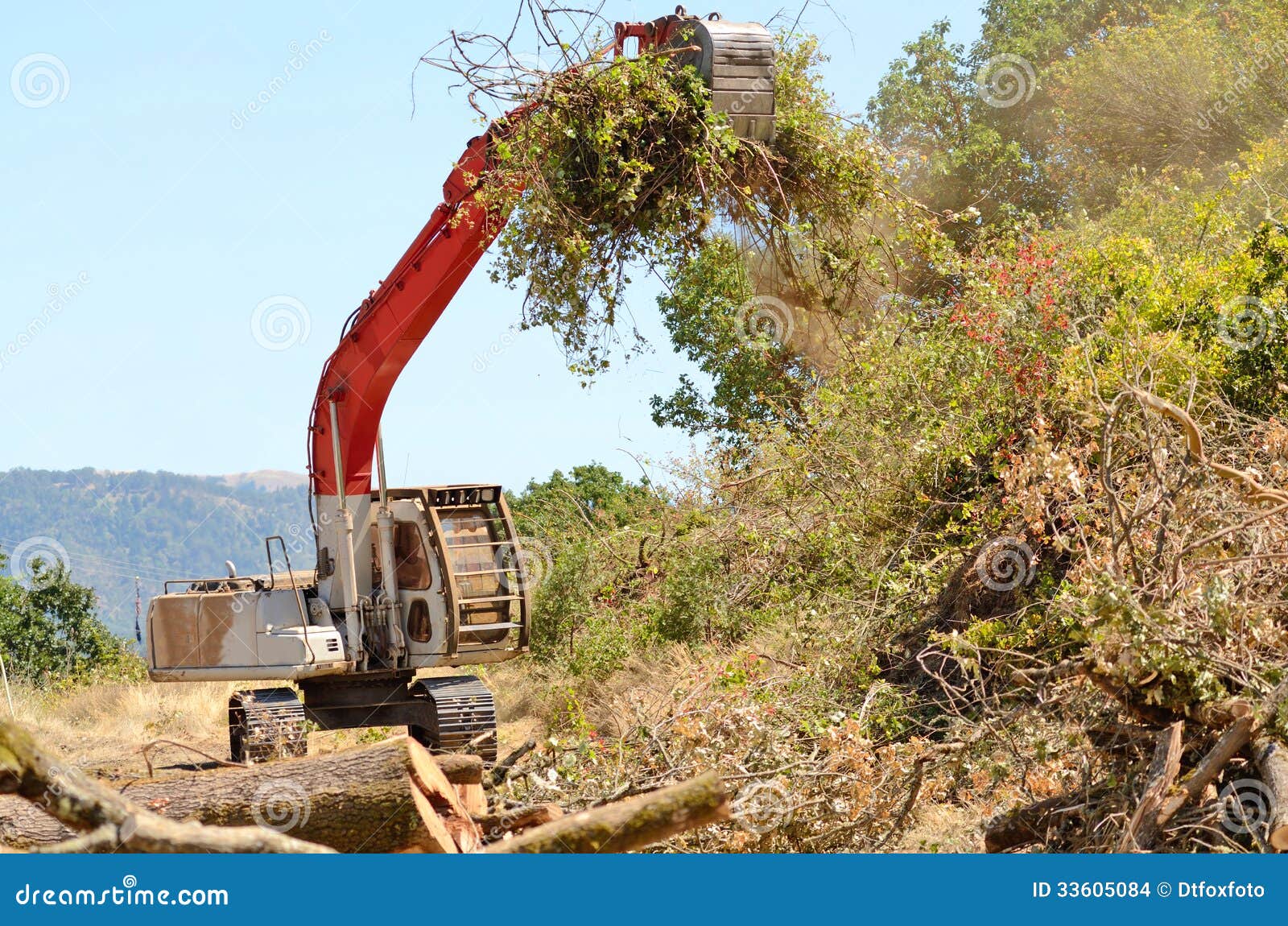 Brush Hoe stock photo. Image of heavy, site, excavate 33605084