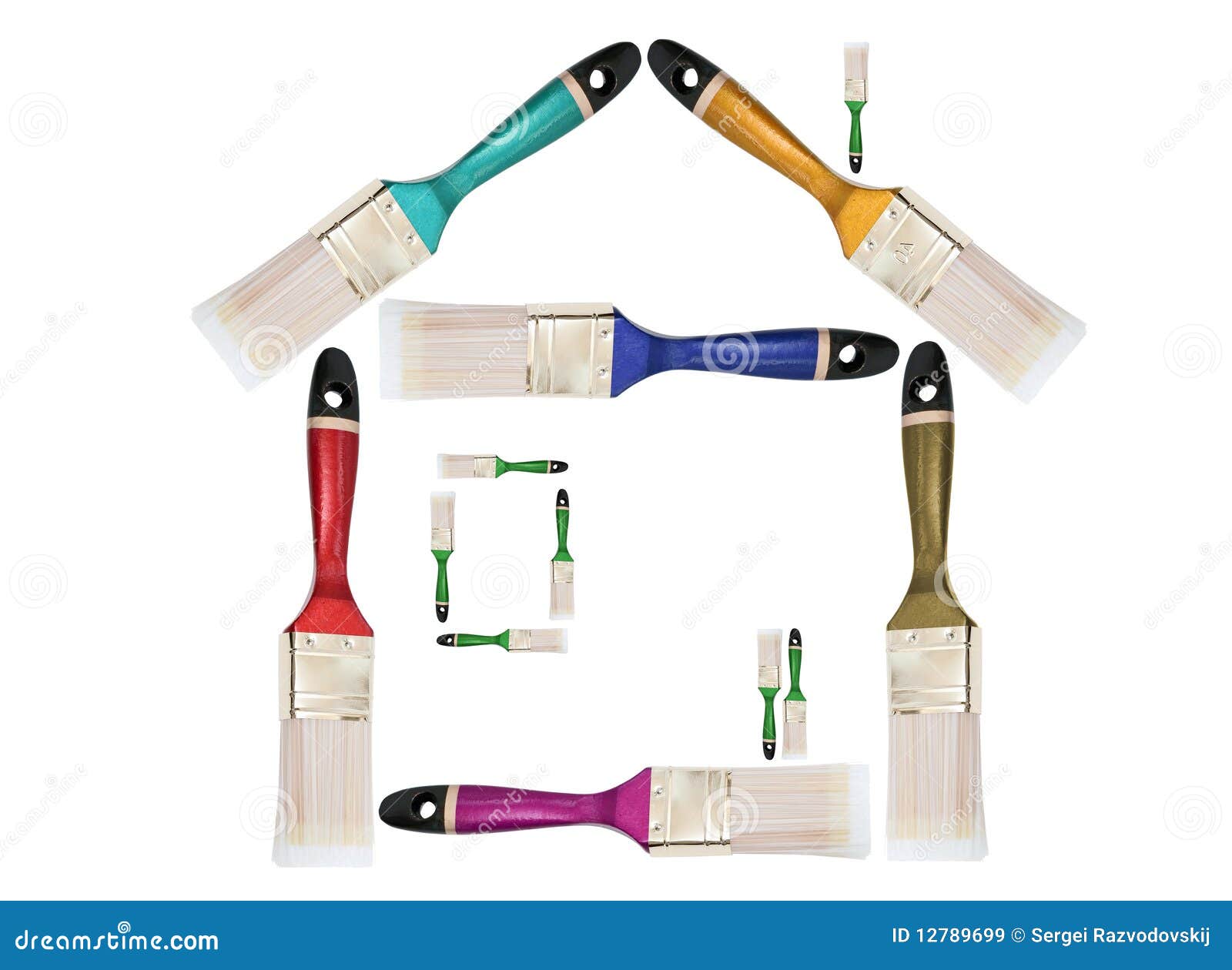 Brush house stock image. Image of creative, design, vibrant 12789699
