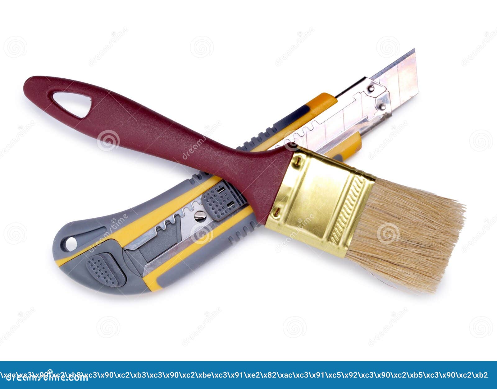 Brush and knife stock photo. Image of tool, design, paintbrush 21490416