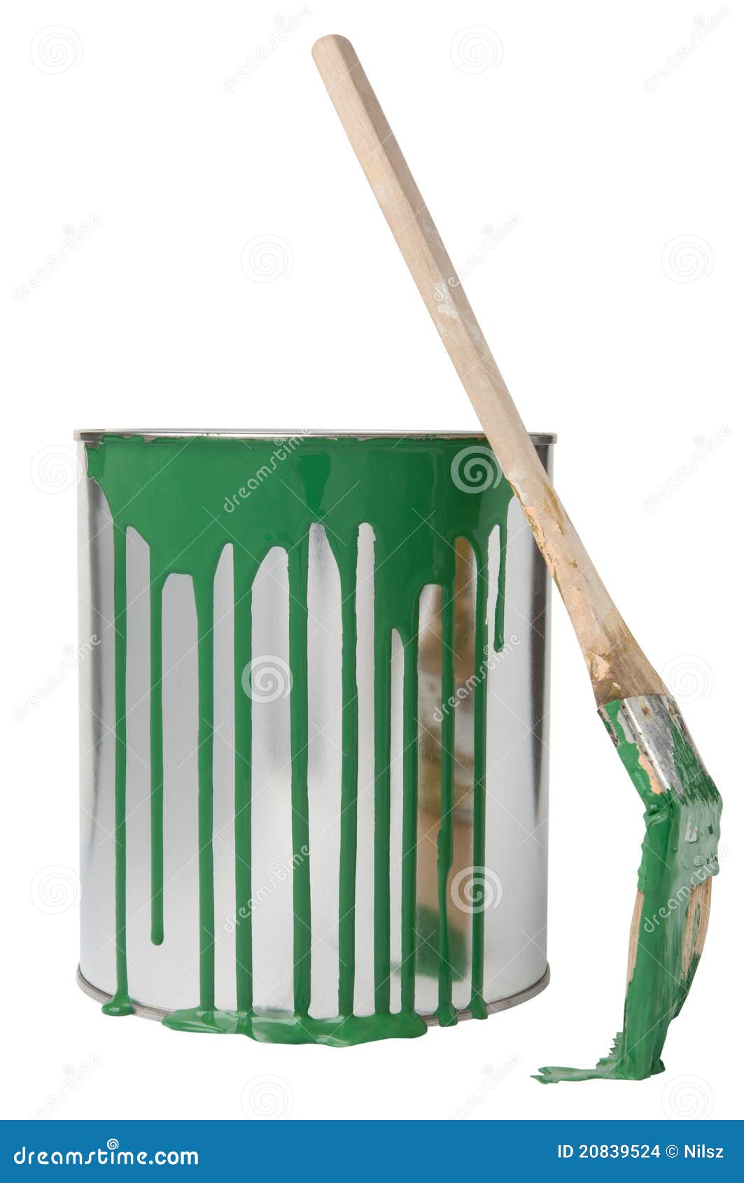Brush and paint bucket stock photo. Image of mess, renovate 20839524