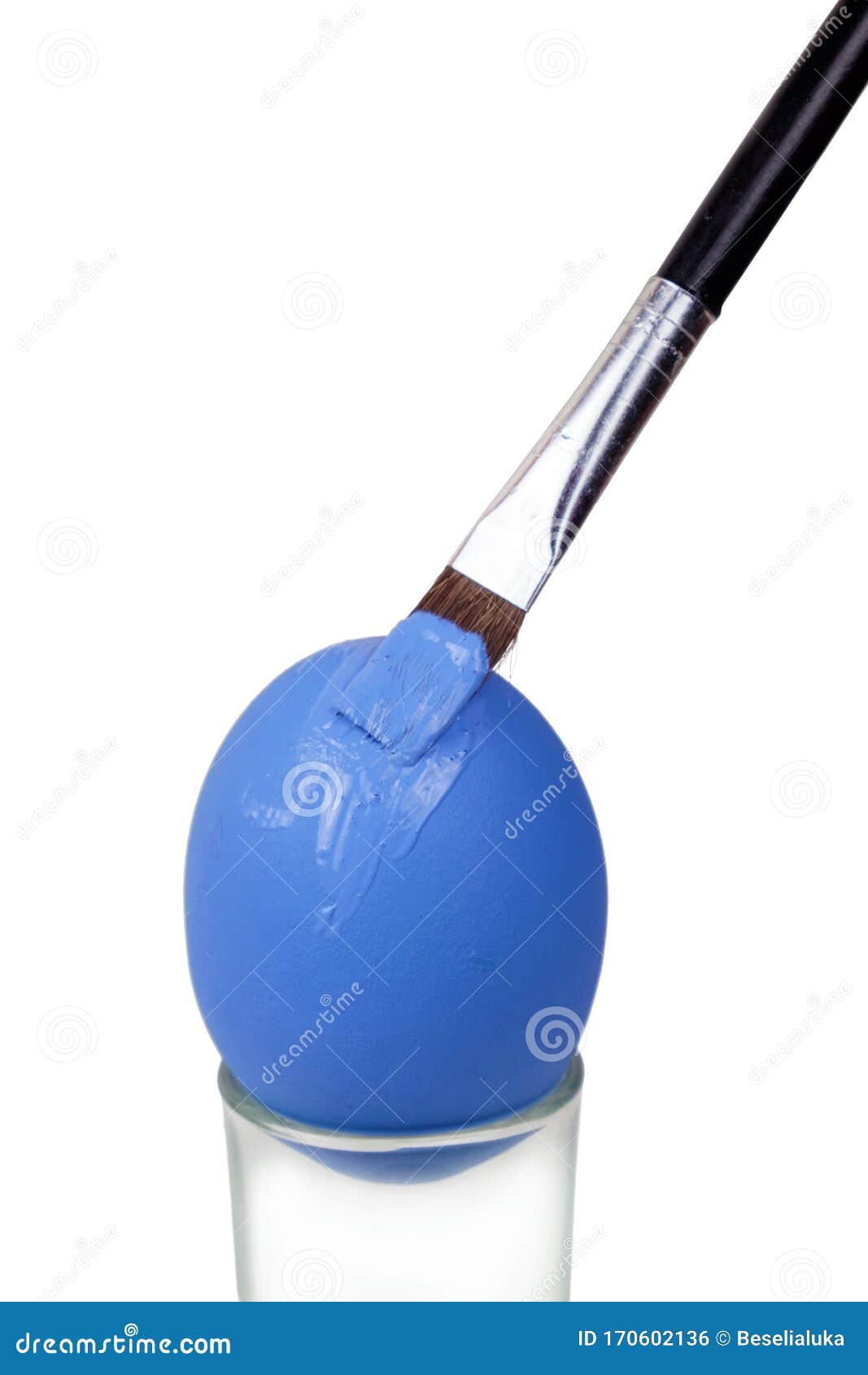 Brush Painting a Easter Egg with Purple Paint Stock Photo Image of culture, white 170602136
