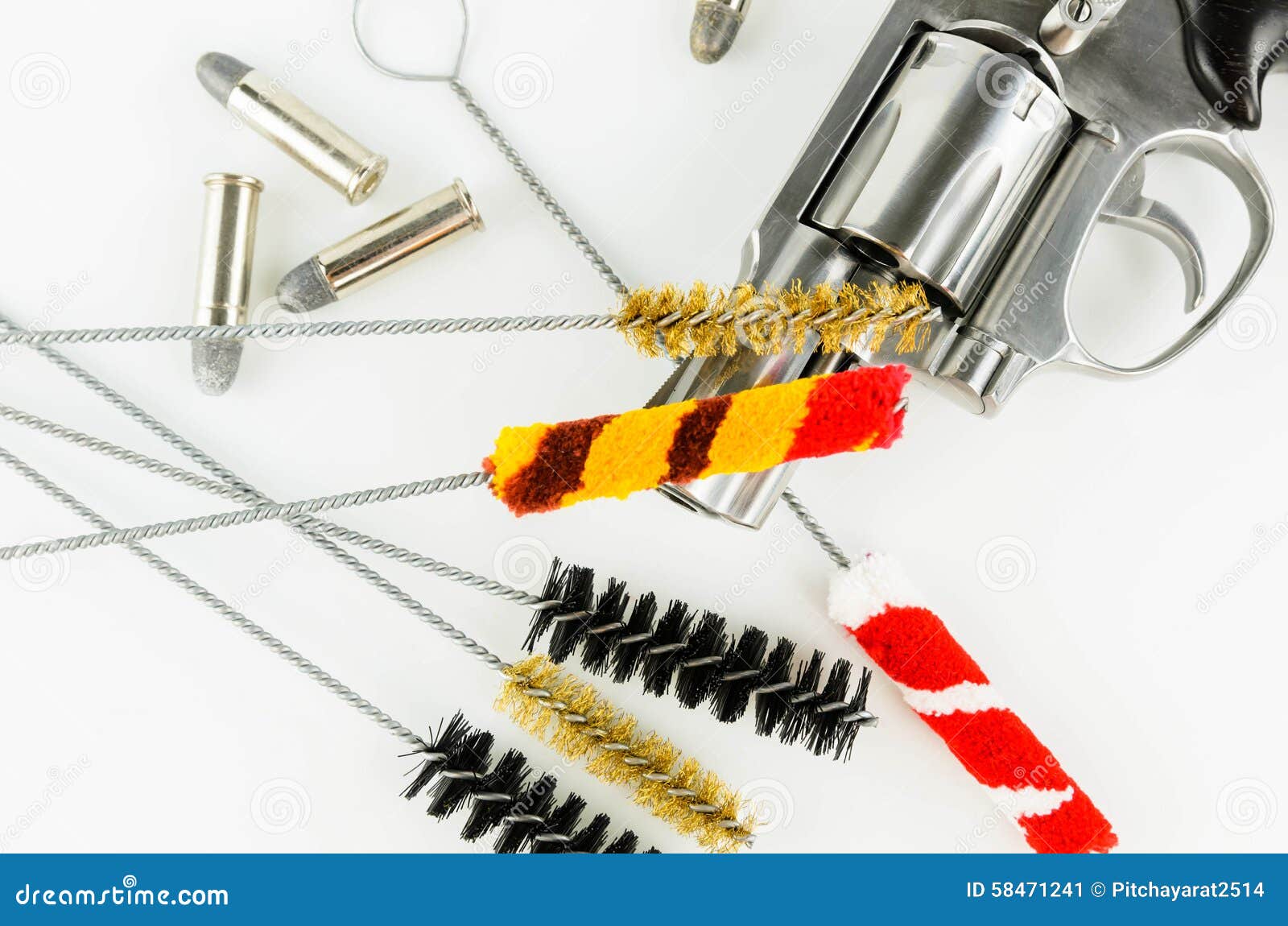 Brush Set Cleaning Gun stock image. Image of danger, safety 58471241