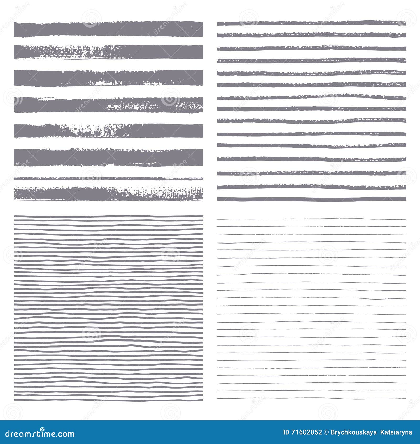 brush stripes  seamless pattern. set of thin and thick lines.