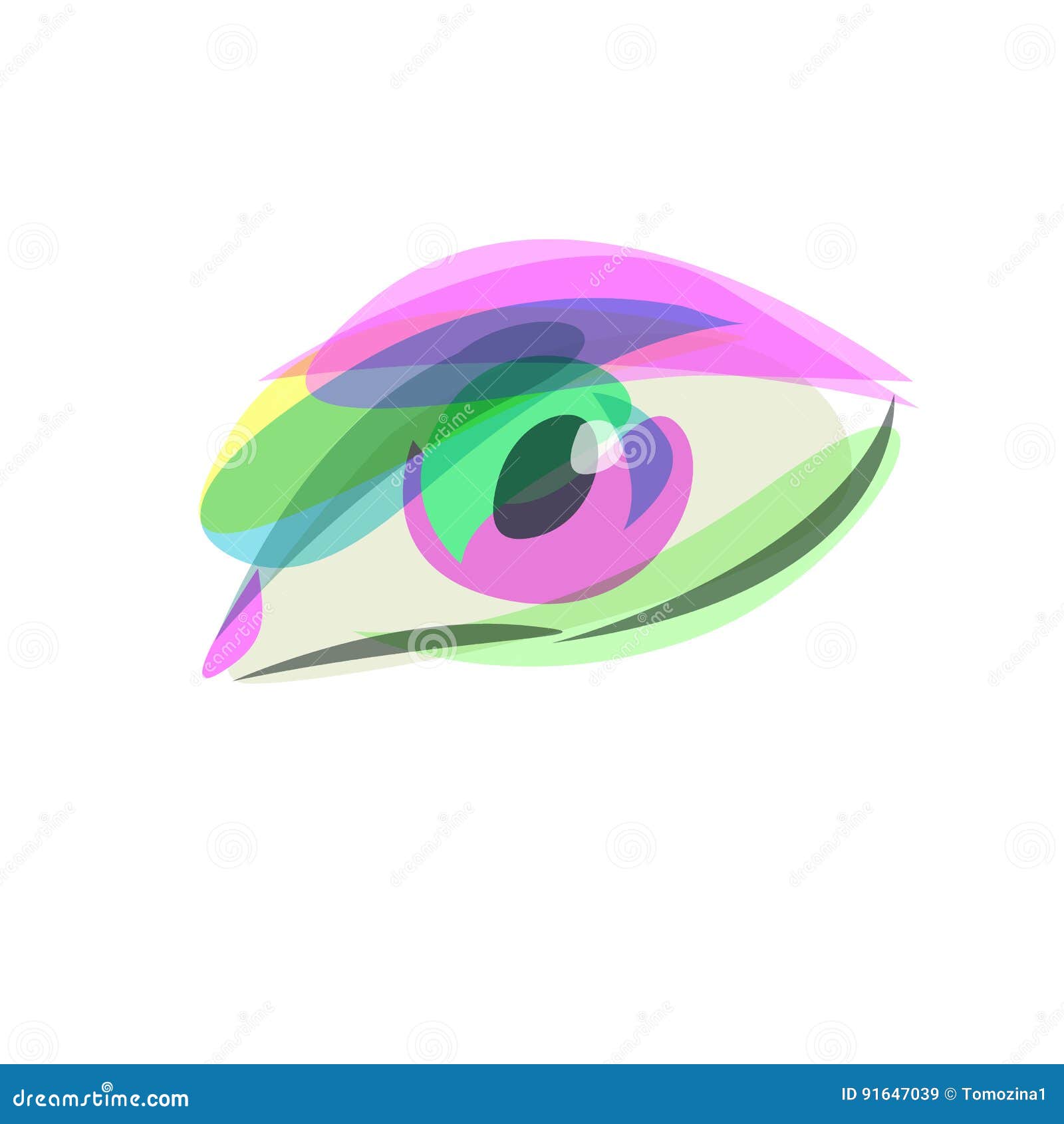 Brush Strokes Eye Stock Vector Illustration Of Organ 91647039