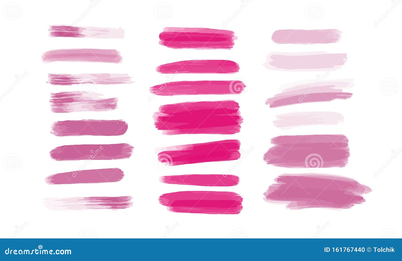 Brush Strokes Templates, Vector Paintbrush Set Stock Vector ...