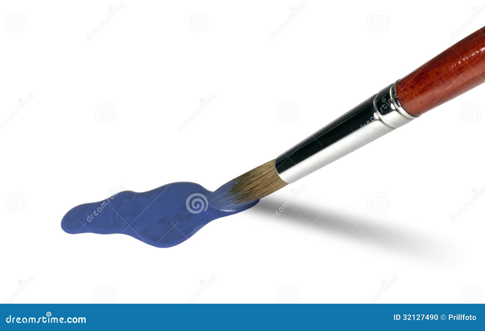 Brush tip and blue paint stock photo. Image of paintbrush 32127490