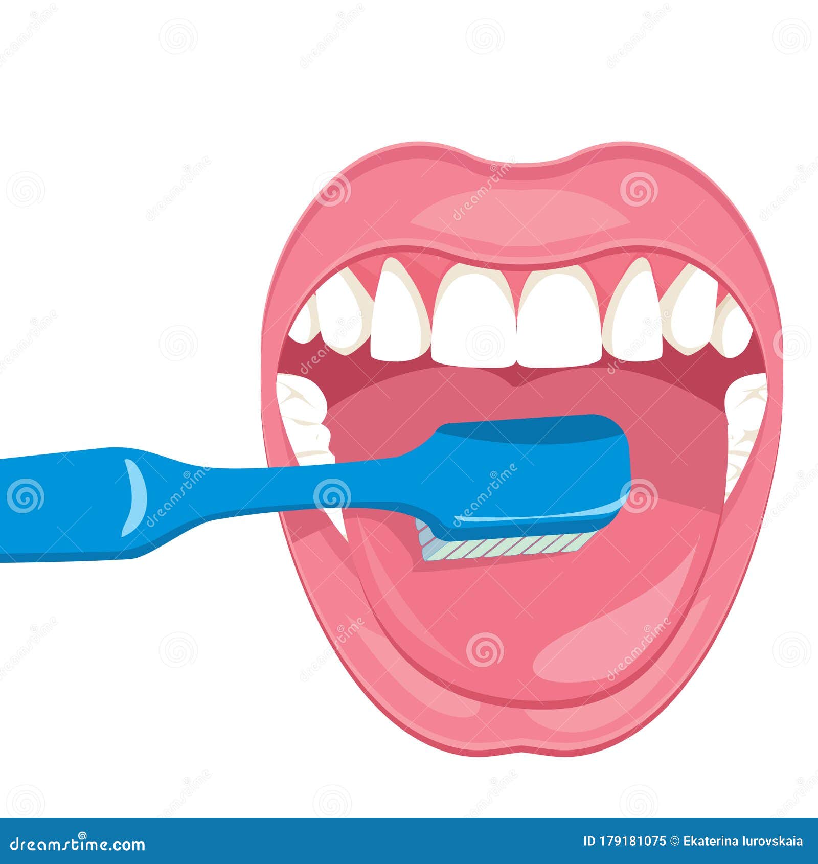 brush your teeth toothbrush vector illustration white background healthy white teeth brush your teeth toothbrush 179181075