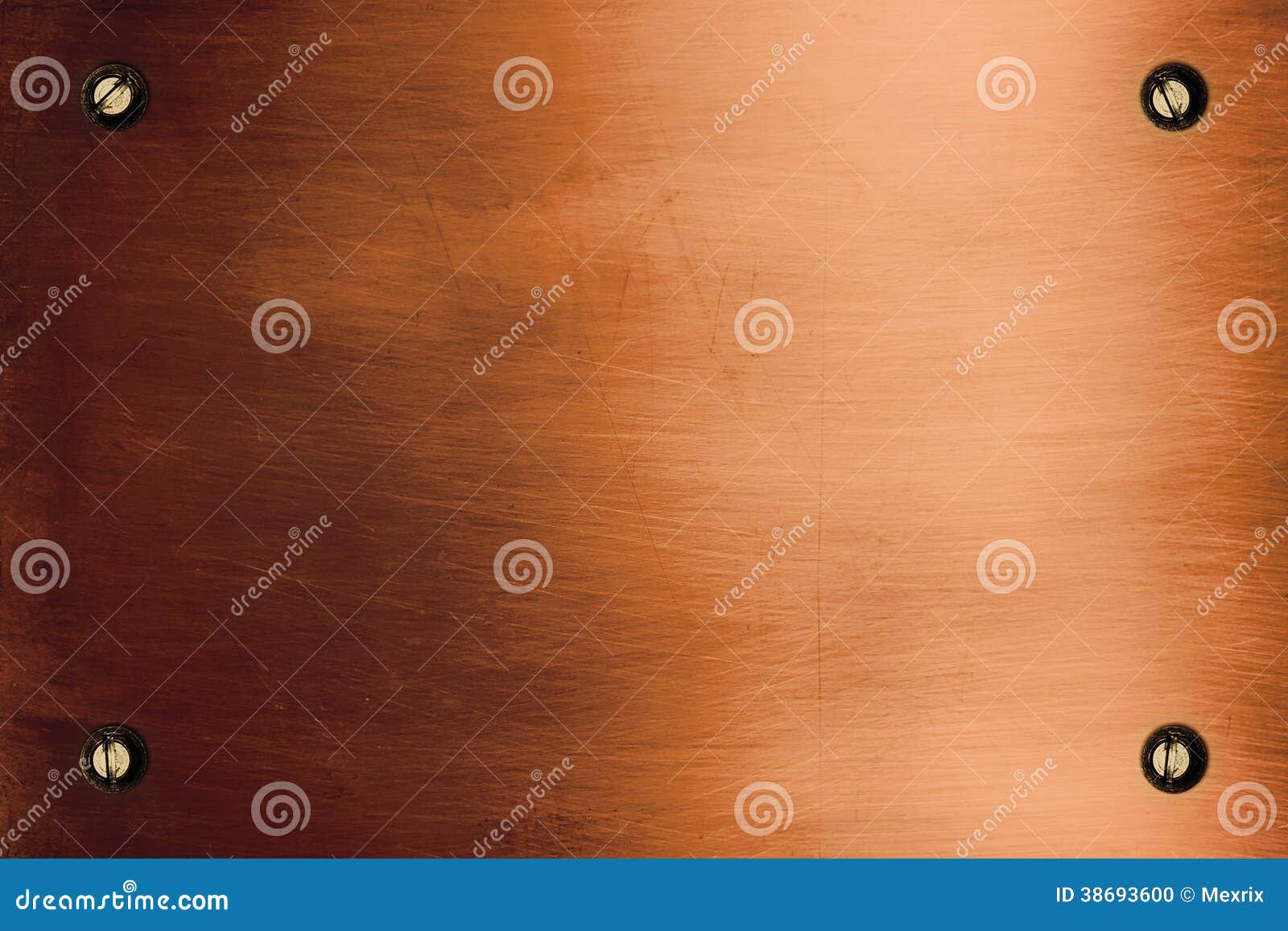 Brushed bronze plate stock photo. Image of damaged, abstract 38693600