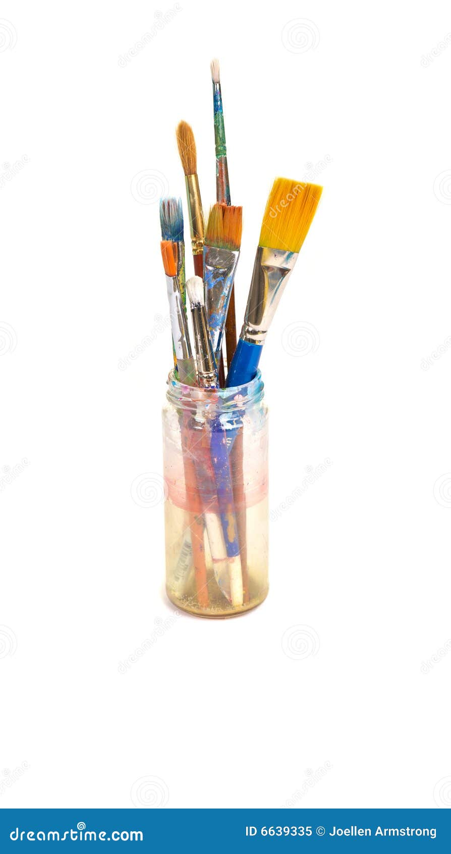 Brushes in a Jar stock image. Image of tool, brush, draw 6639335