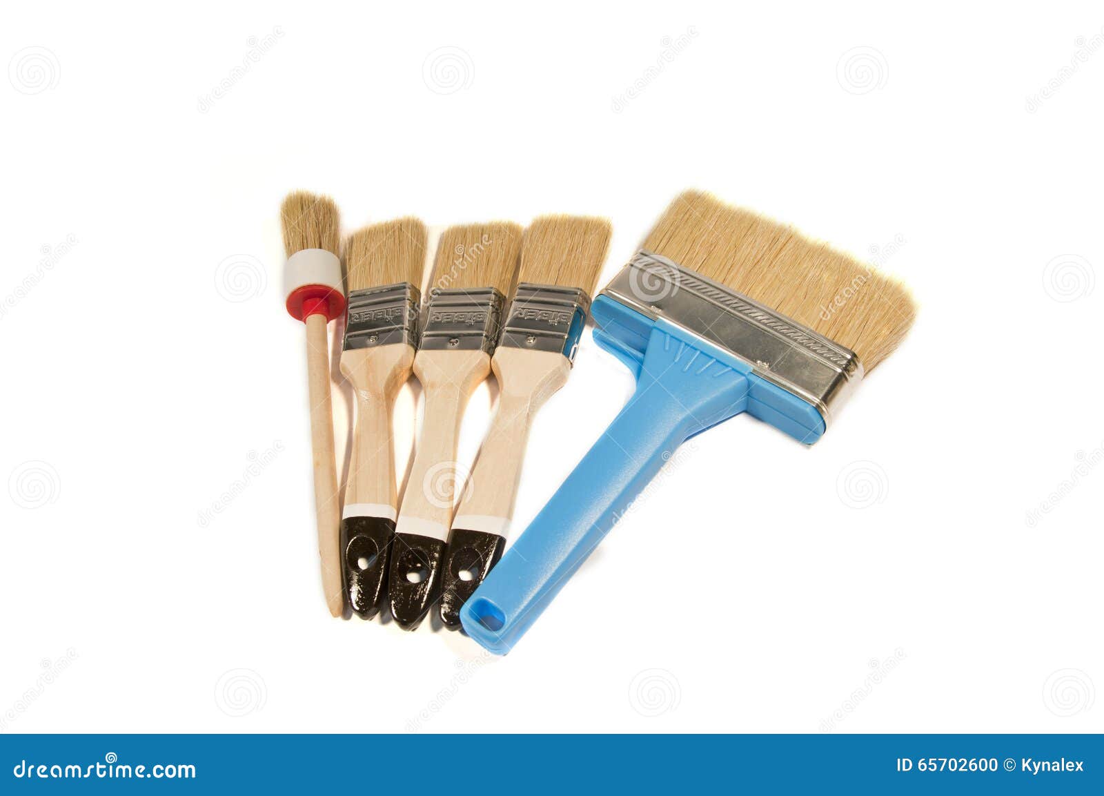 Brushes for painting works stock photo. Image of bristle 65702600