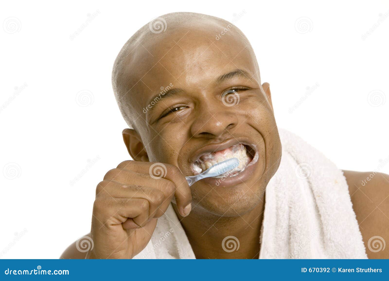 Brushing teeth stock photo. Image of challenge, morning - 670392