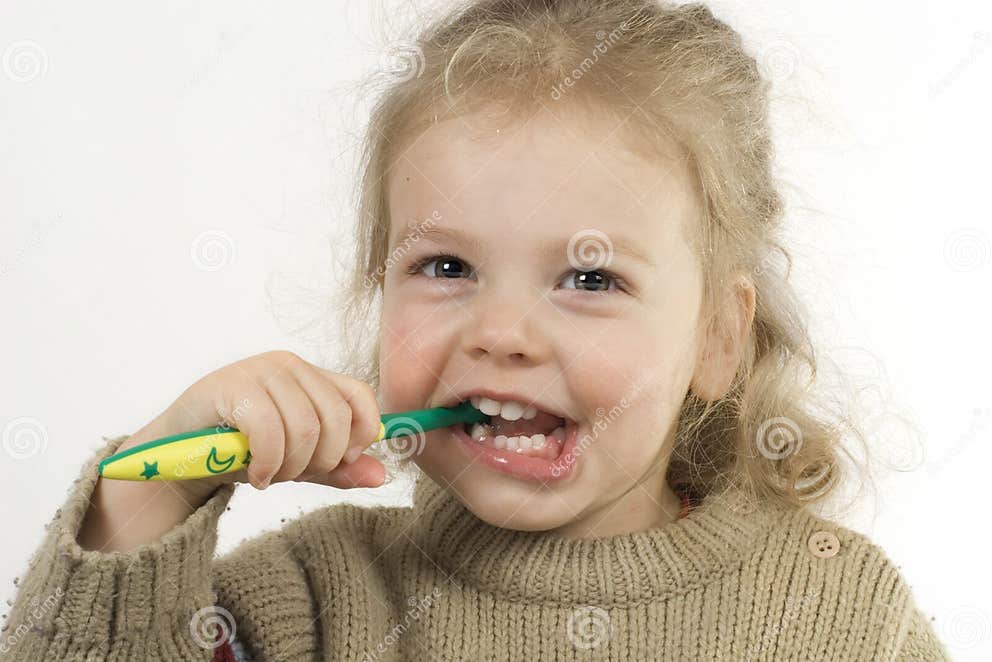 Brushing teeth stock photo. Image of morning, brush, model 947460