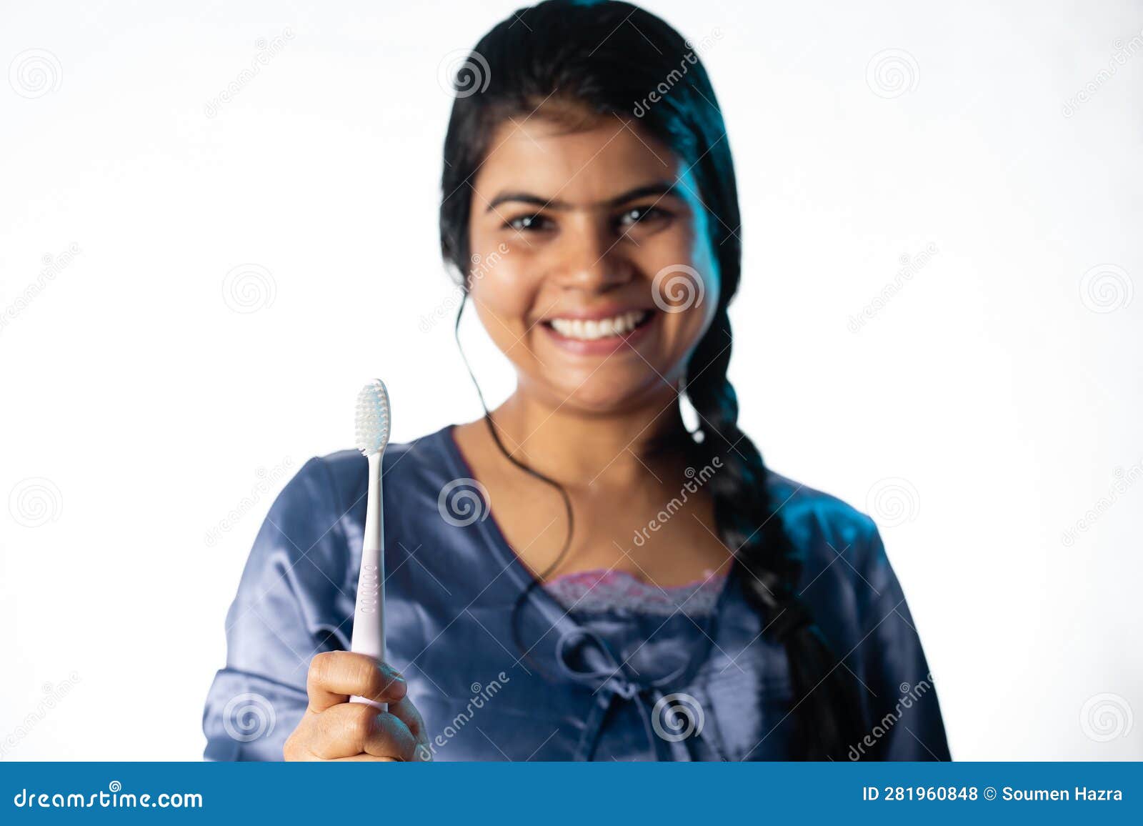 Brushing Teeth Healthy Habit Stock Photo Image of bathroom, woman