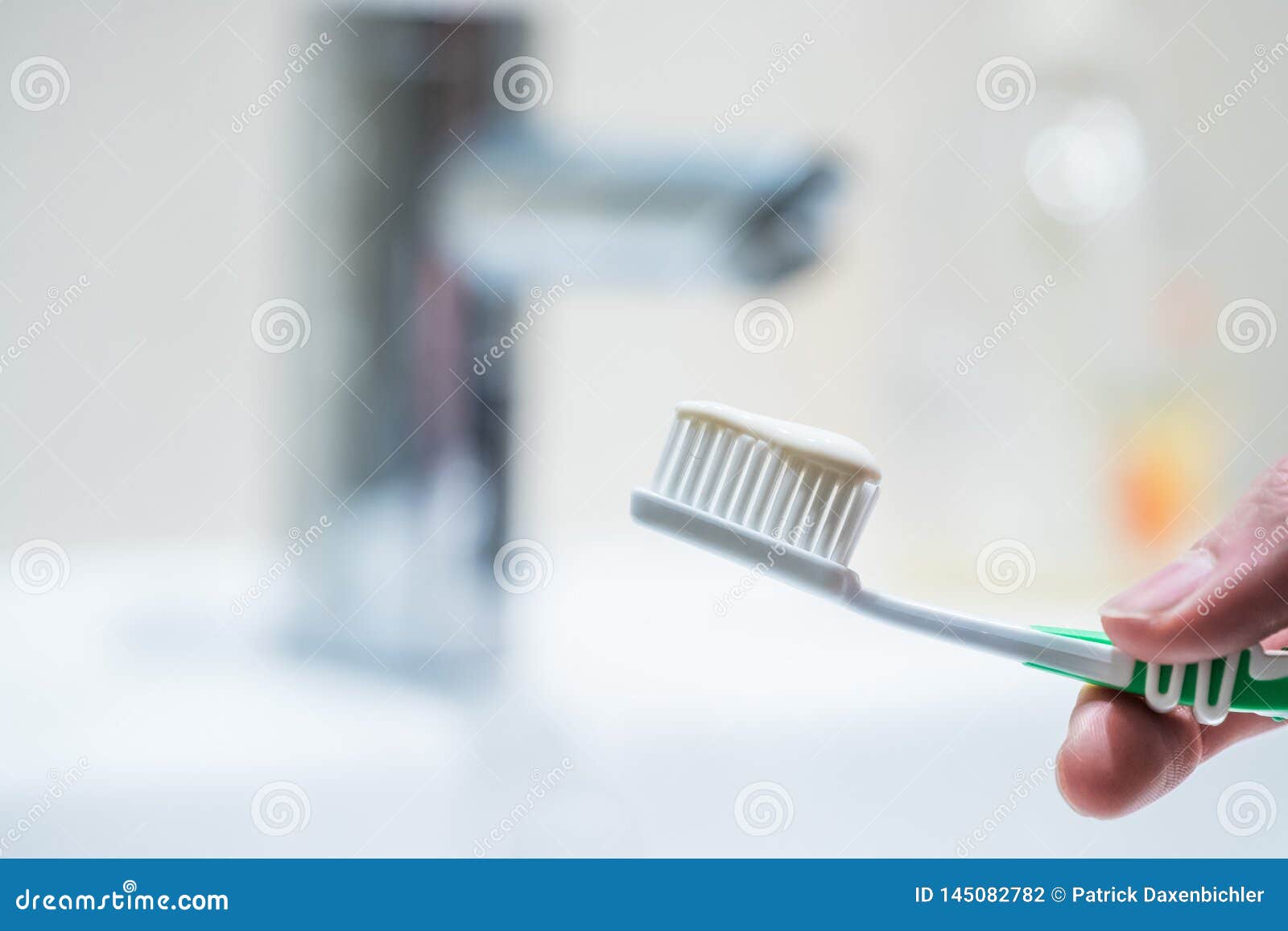 Brushing the Teeth Toothbrush in the Bathroom Stock Photo Image of