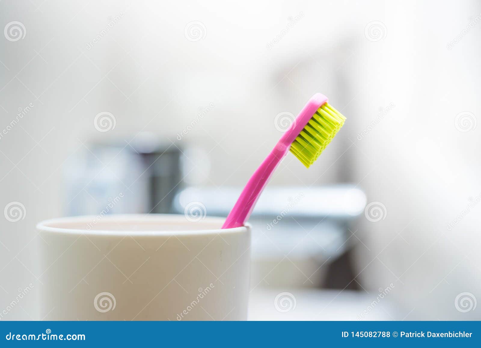 Brushing the Teeth Toothbrush in the Bathroom Stock Photo Image of