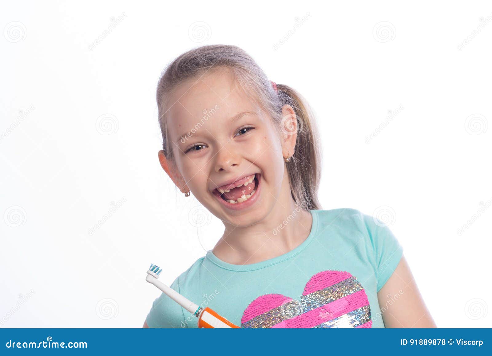 Brushing Teeth stock photo. Image of oral, curls, isolated 91889878