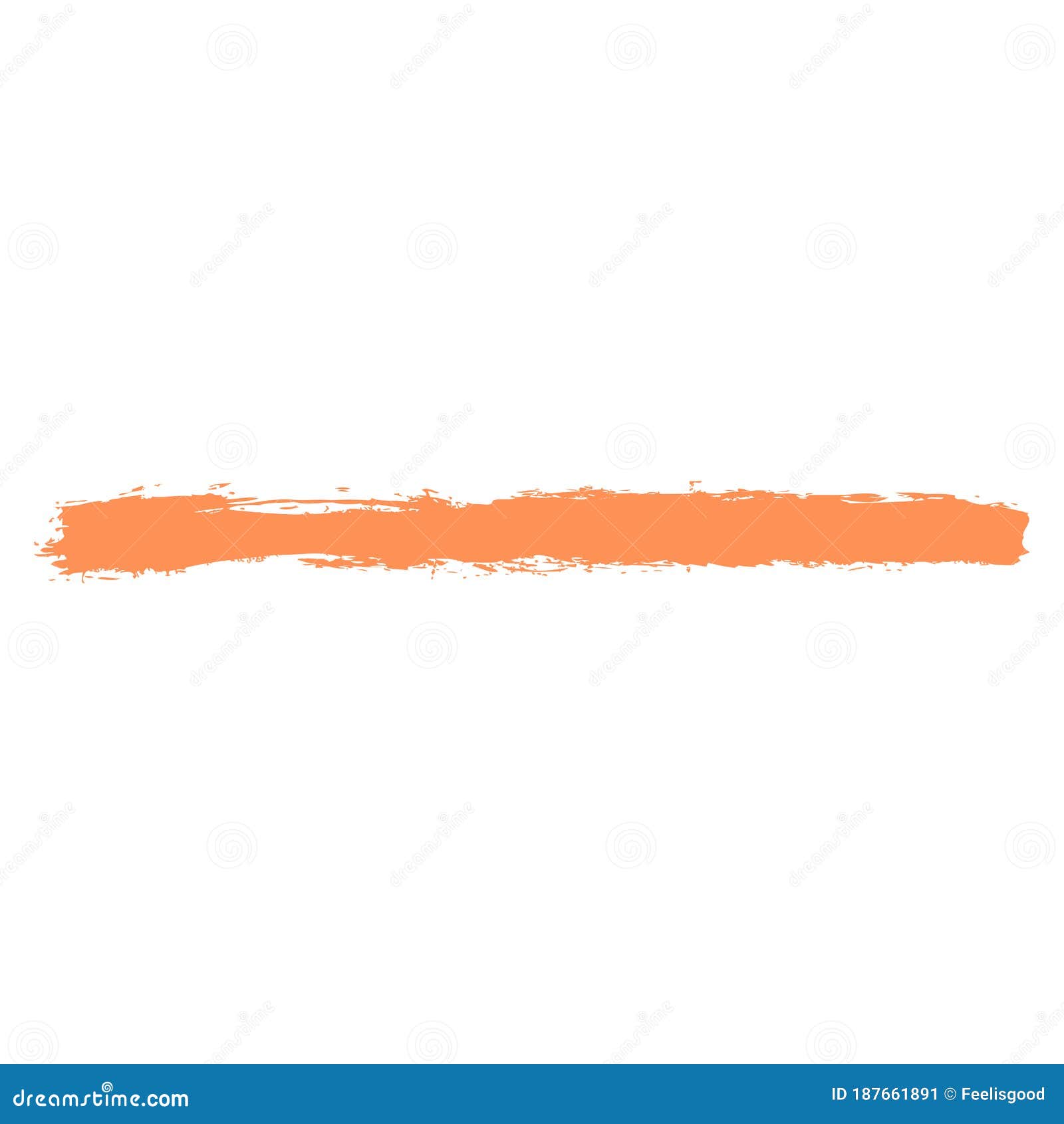 brushstroke orange paint imprint