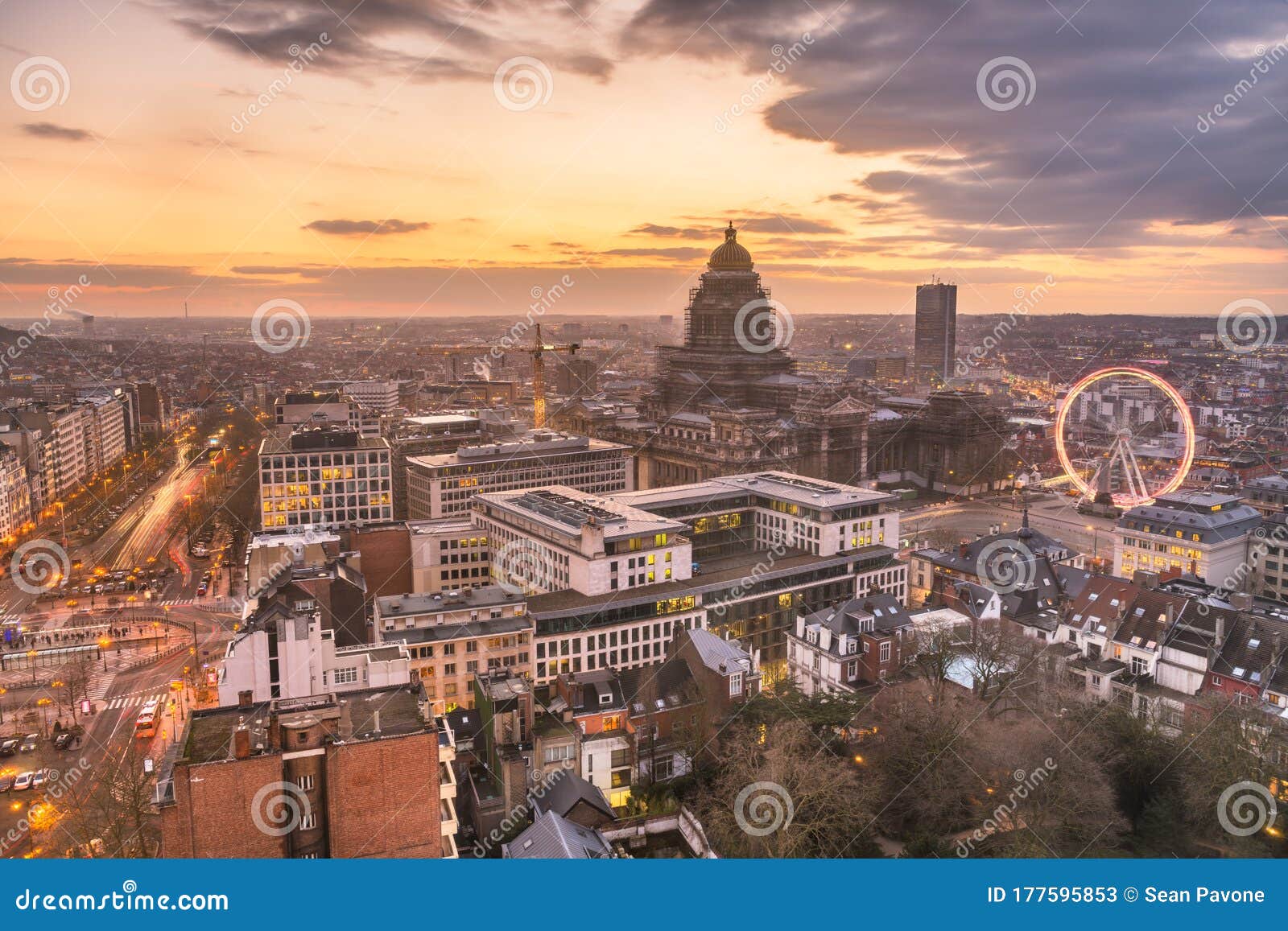 brussels, belgium cityscape