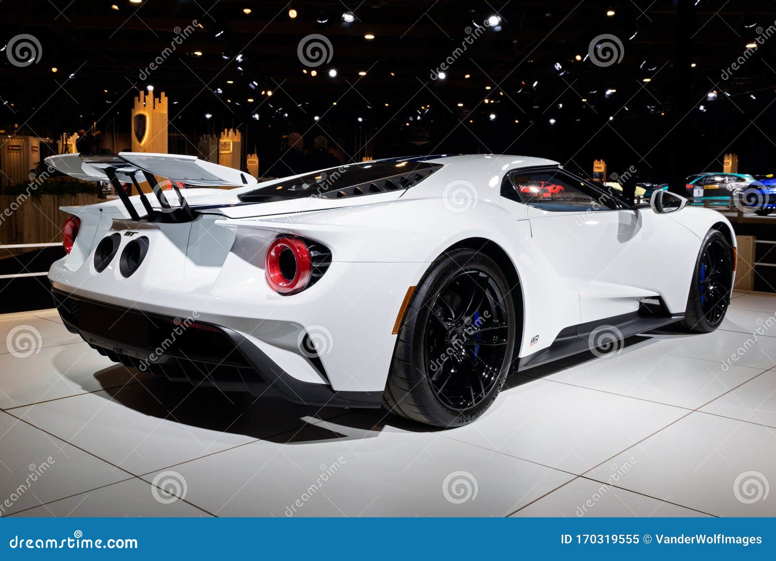 BRUSSELS - JAN 9, 2020: Ford GT Supercar Showcased at the Brussels