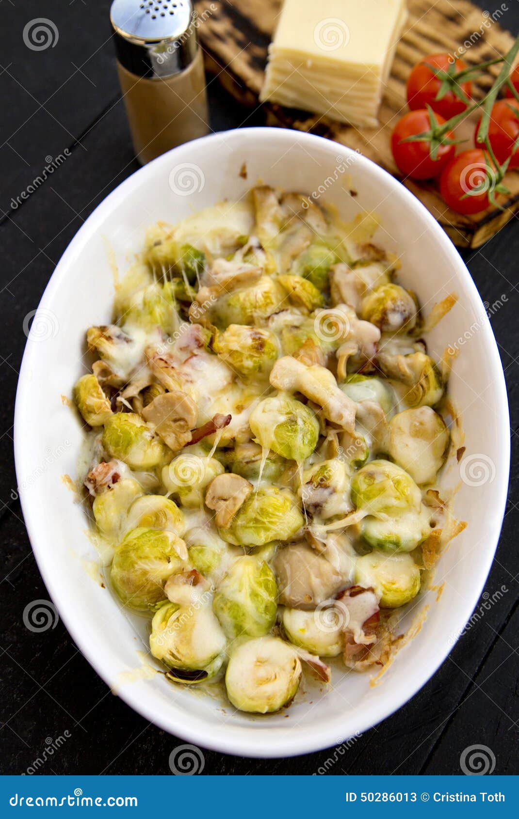 Brussels sprout gratin stock image. Image of tasty, dinner 50286013