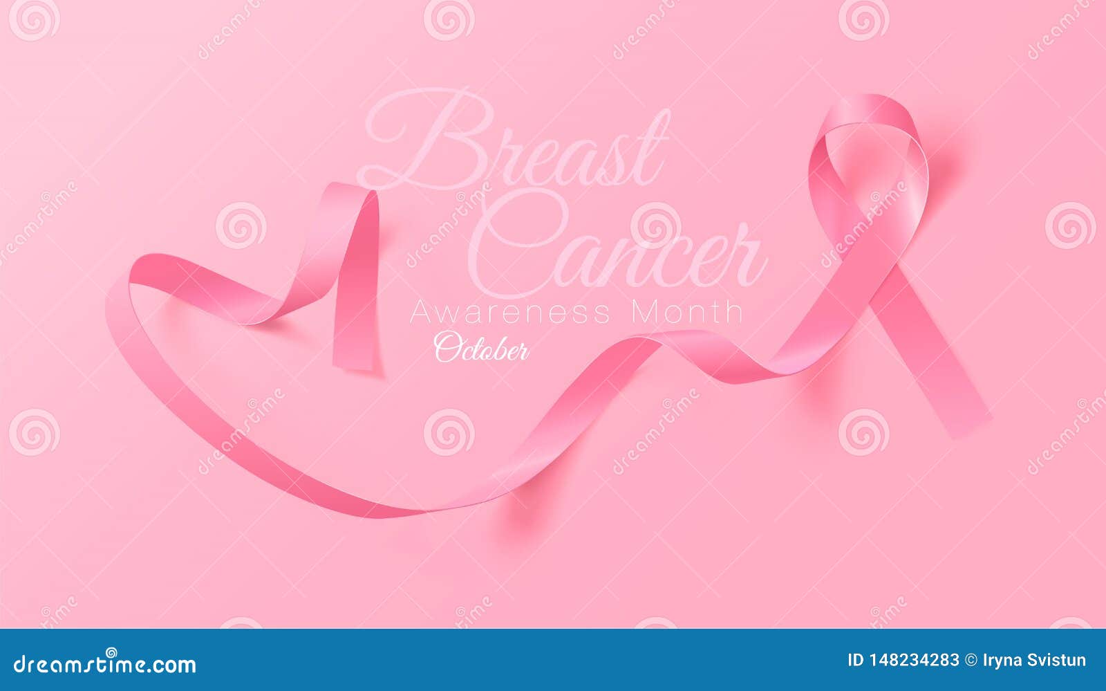 Brustkrebs Bewusstseins Kalligraphie Plakat Design Realistisches Rosa