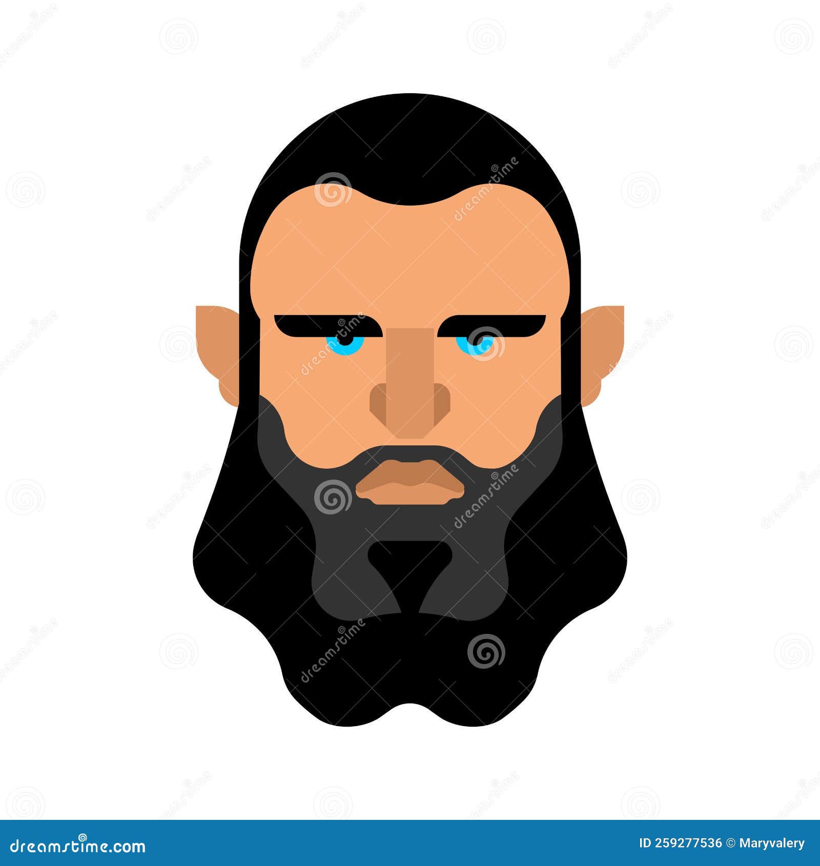 Brutal Face Man Gigachad. Vector Illustration Stock Vector - Illustration  of bearded, hairstyle: 259277536